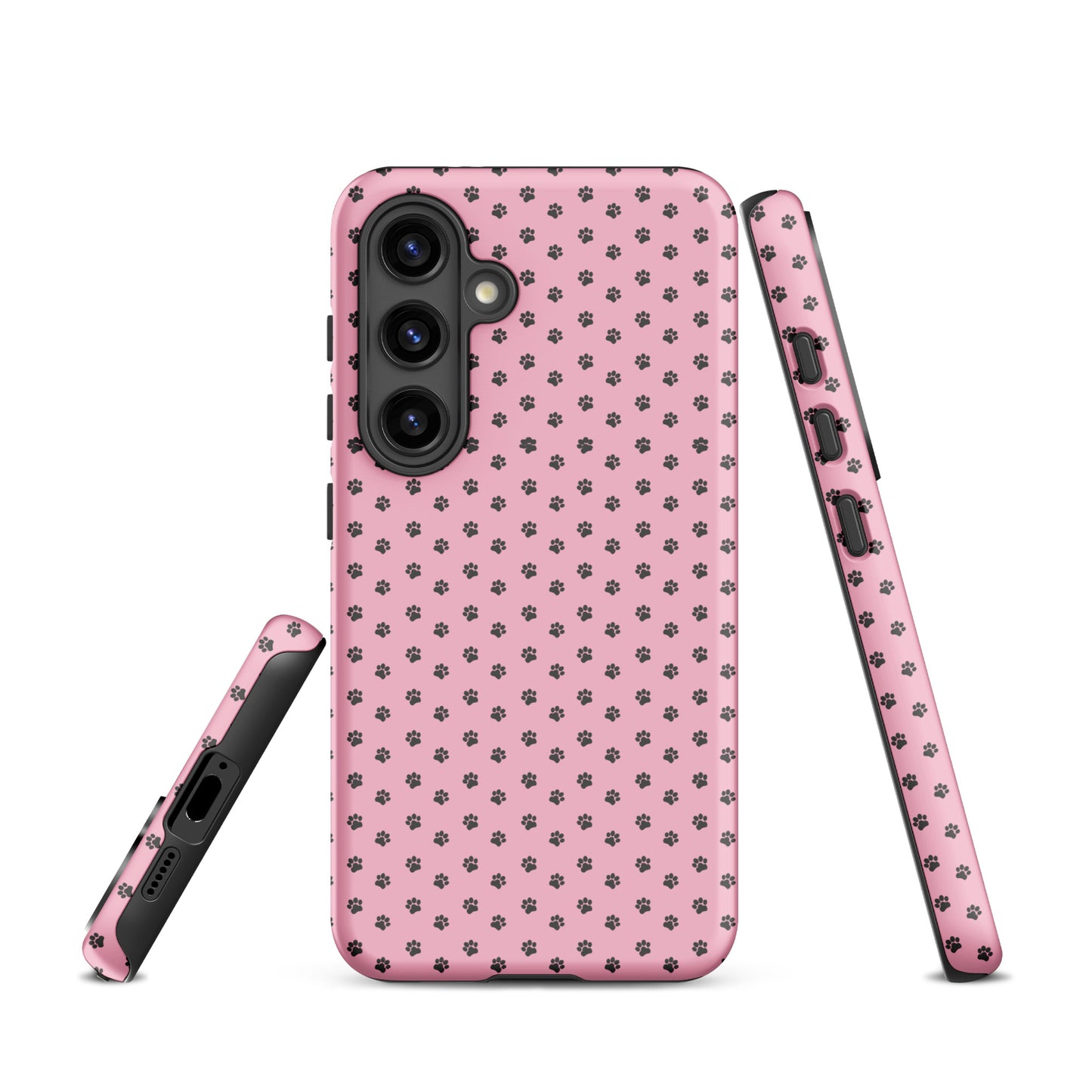 Phone Case Samsung Galaxy with pink paw-print design providing stylish and durable protection for pet lovers.