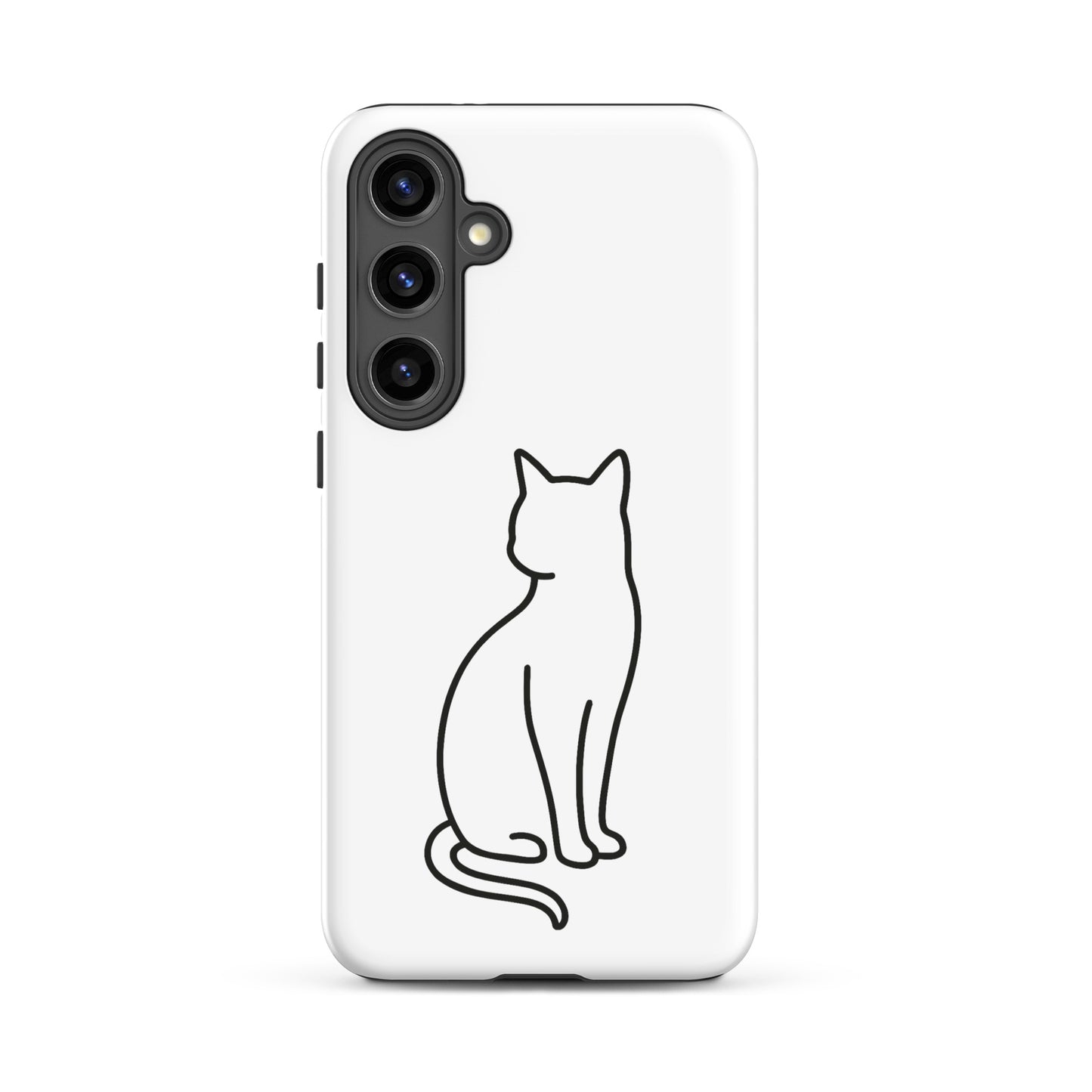 Phone Case for Samsung Galaxy featuring minimalist cat design for modern pet lovers.