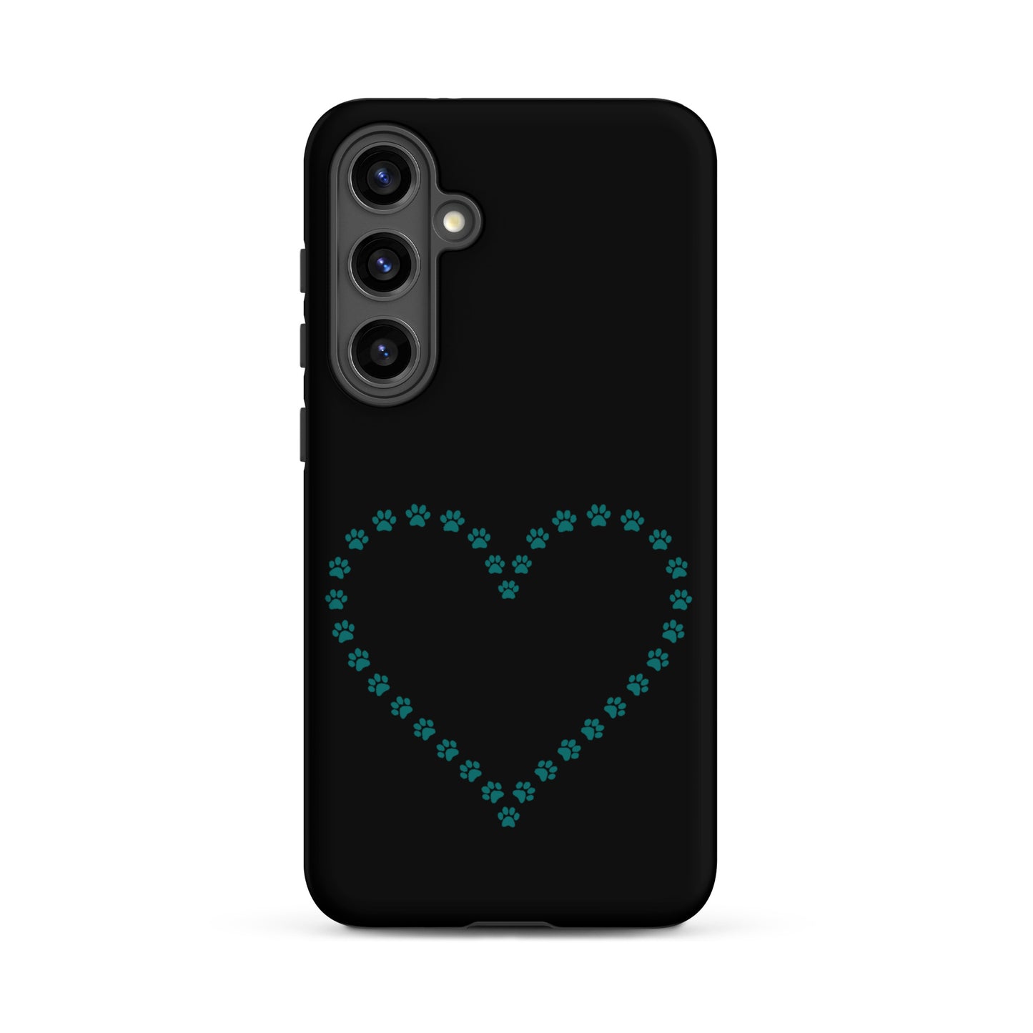 Phone Case for Samsung Galaxy with paw print heart design, perfect for pet lovers.