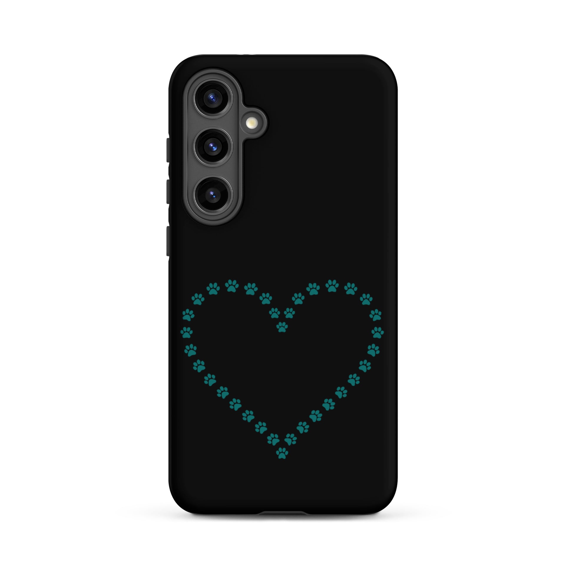 Phone Case for Samsung Galaxy with paw print heart design, perfect for pet lovers.