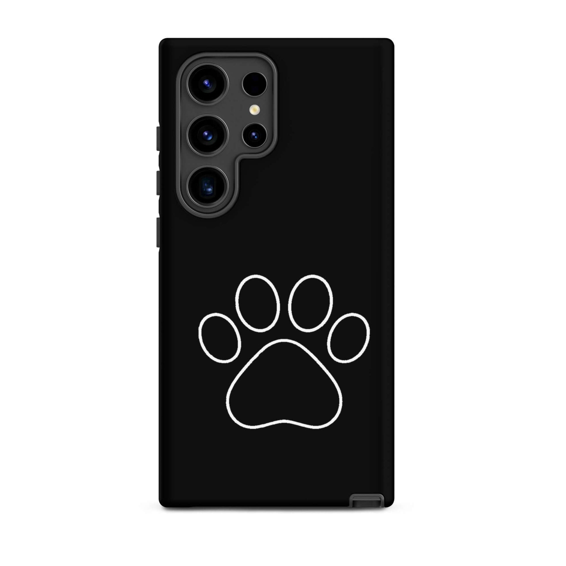 Phone Case for Samsung Galaxy featuring a minimalist paw print design for pet lovers.
