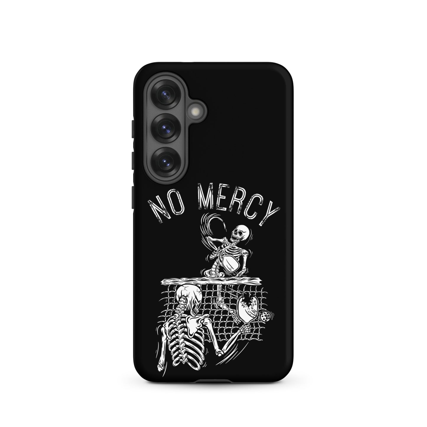 Pickleball Samsung Galaxy Case featuring 'No Mercy' design for aggressive players.