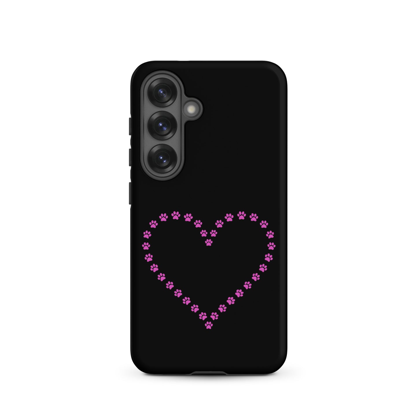Phone Case for Samsung Galaxy with paw print heart design, perfect for pet lovers.