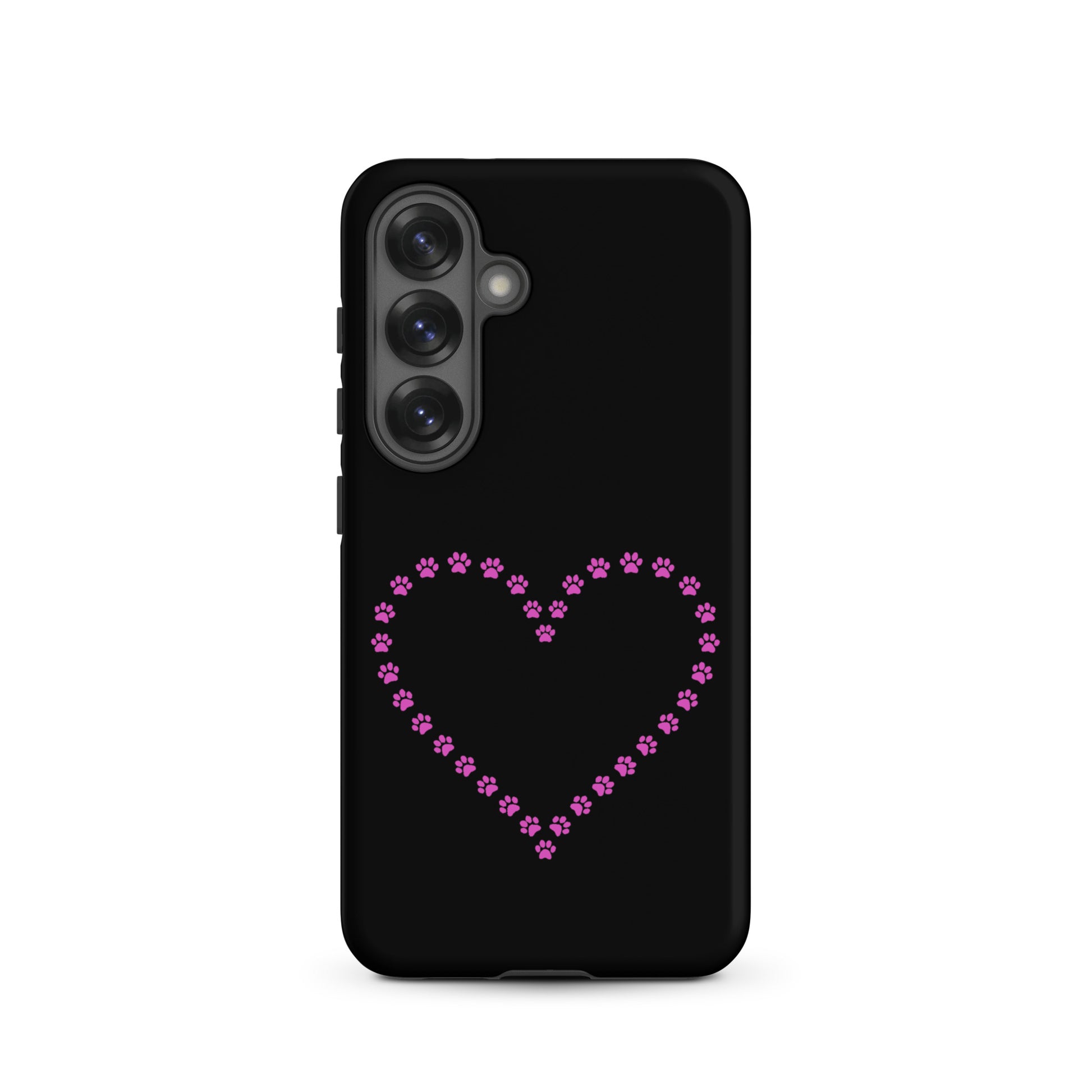 Phone Case for Samsung Galaxy with paw print heart design, perfect for pet lovers.