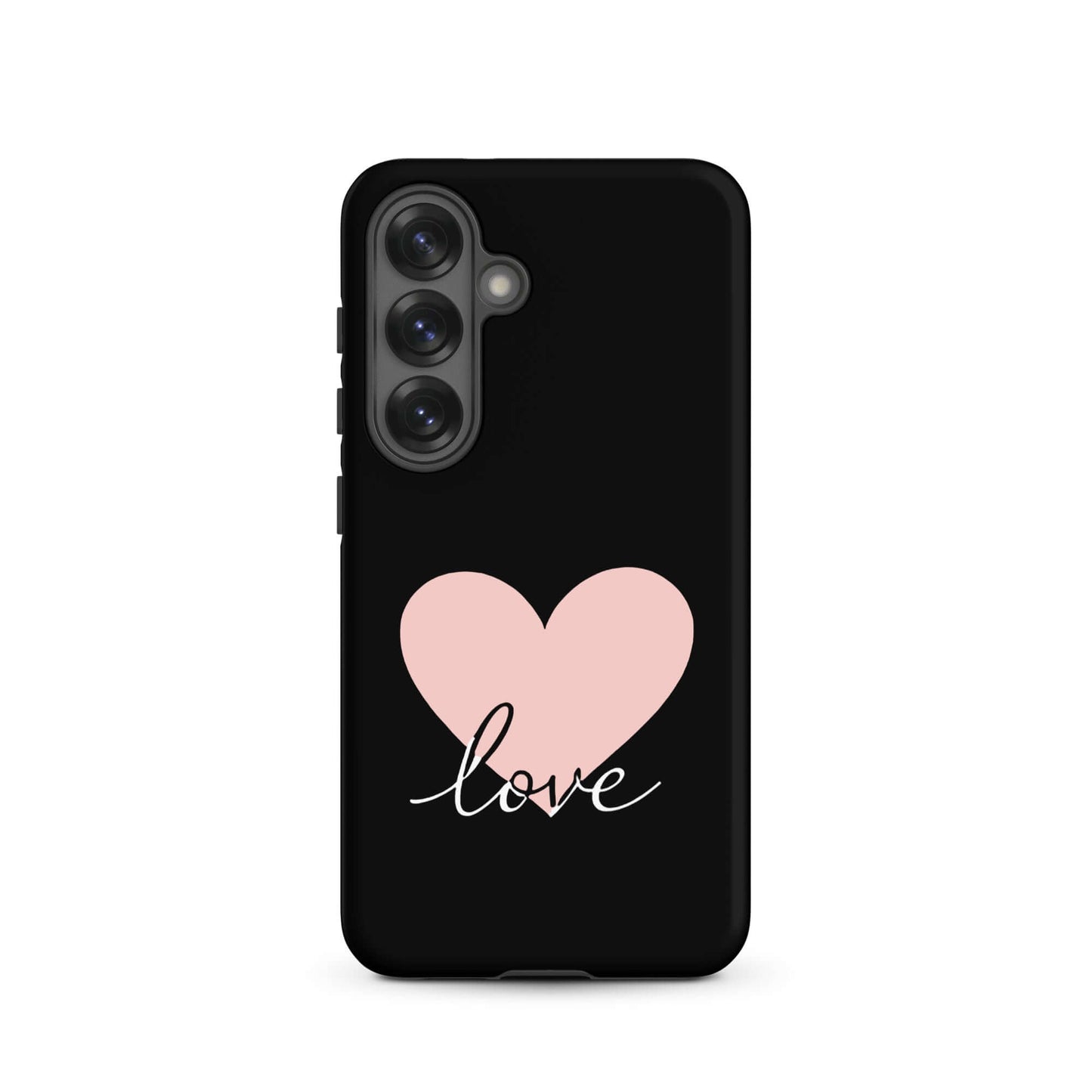 Phone Case Samsung Galaxy with heart and script love design for stylish protection.