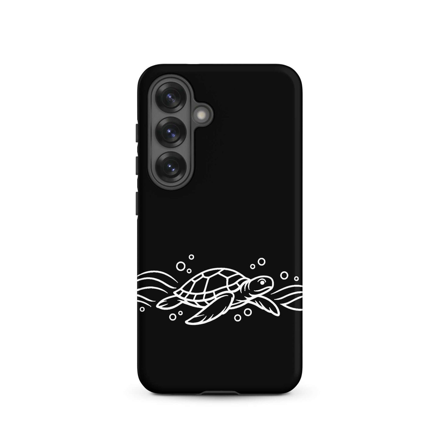Phone Case for Samsung Galaxy featuring a minimalist sea turtle and waves design.
