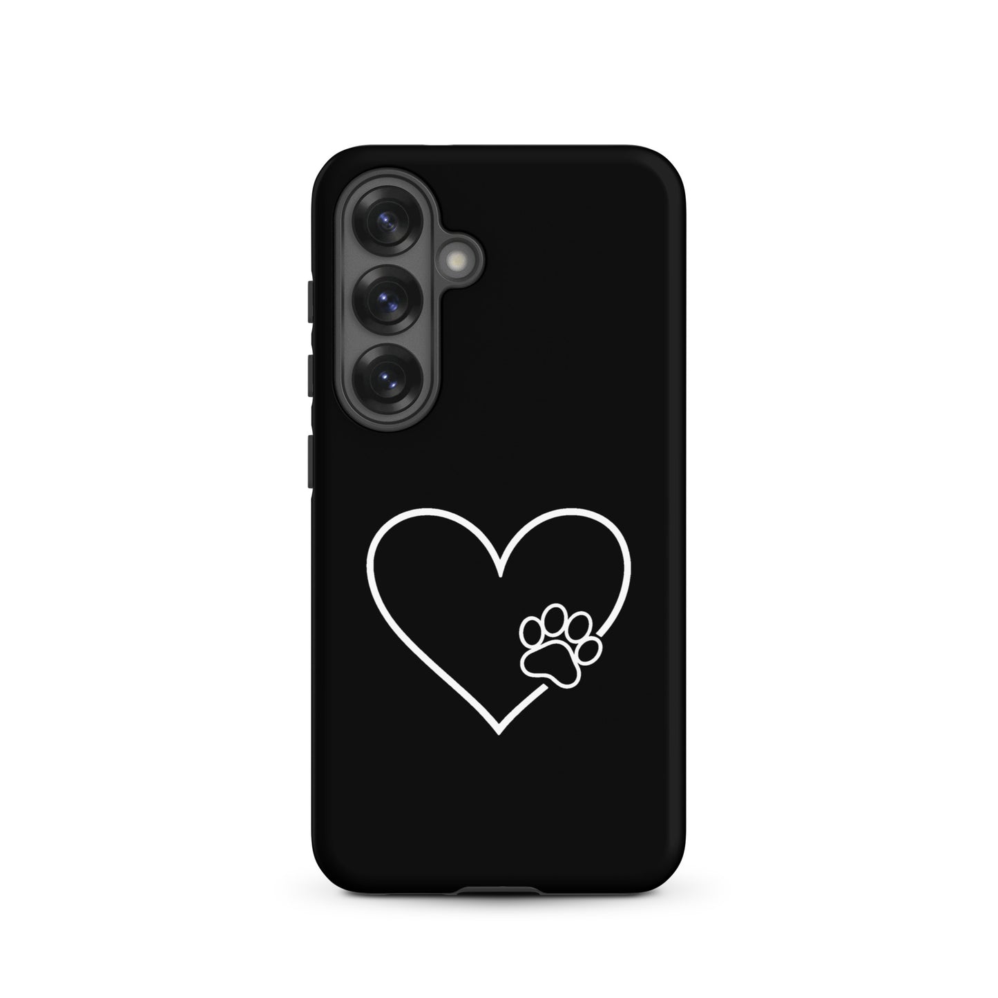 Phone Case for Samsung Galaxy with heart and paw print design, combining style and protection for pet lovers.