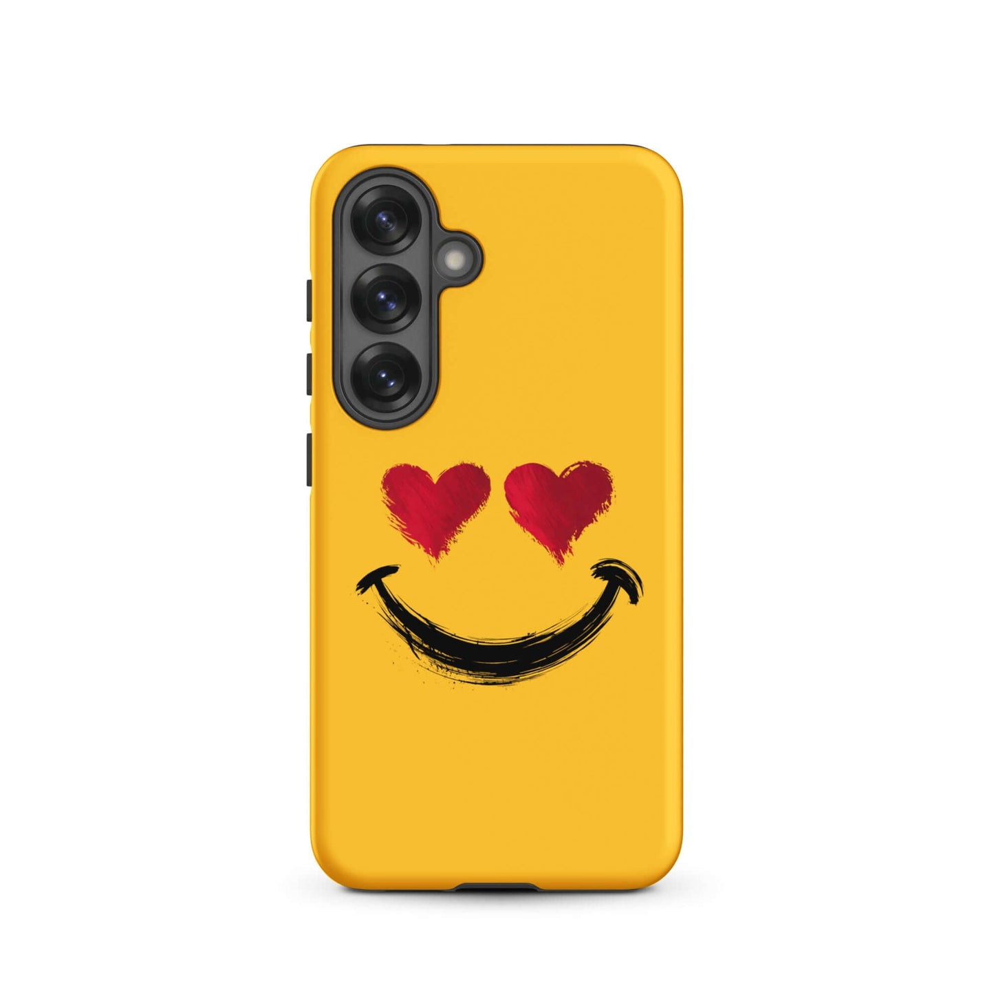 Phone Case for Samsung Galaxy with heart-eyes smiley art, bold and colorful design