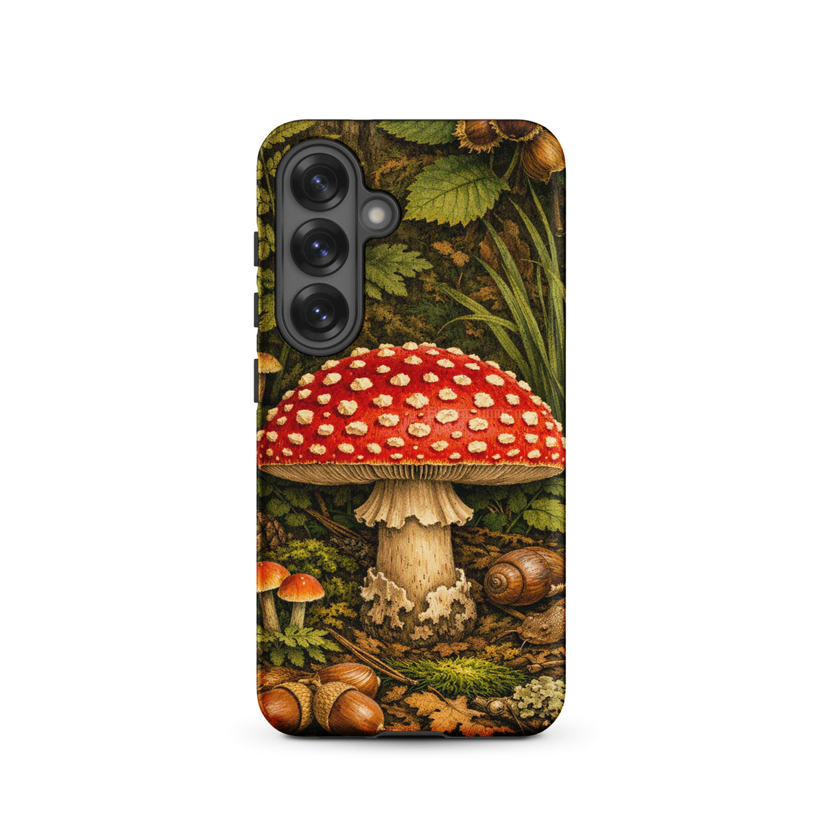Phone Case with Amanita muscaria mushroom design for Samsung Galaxy.