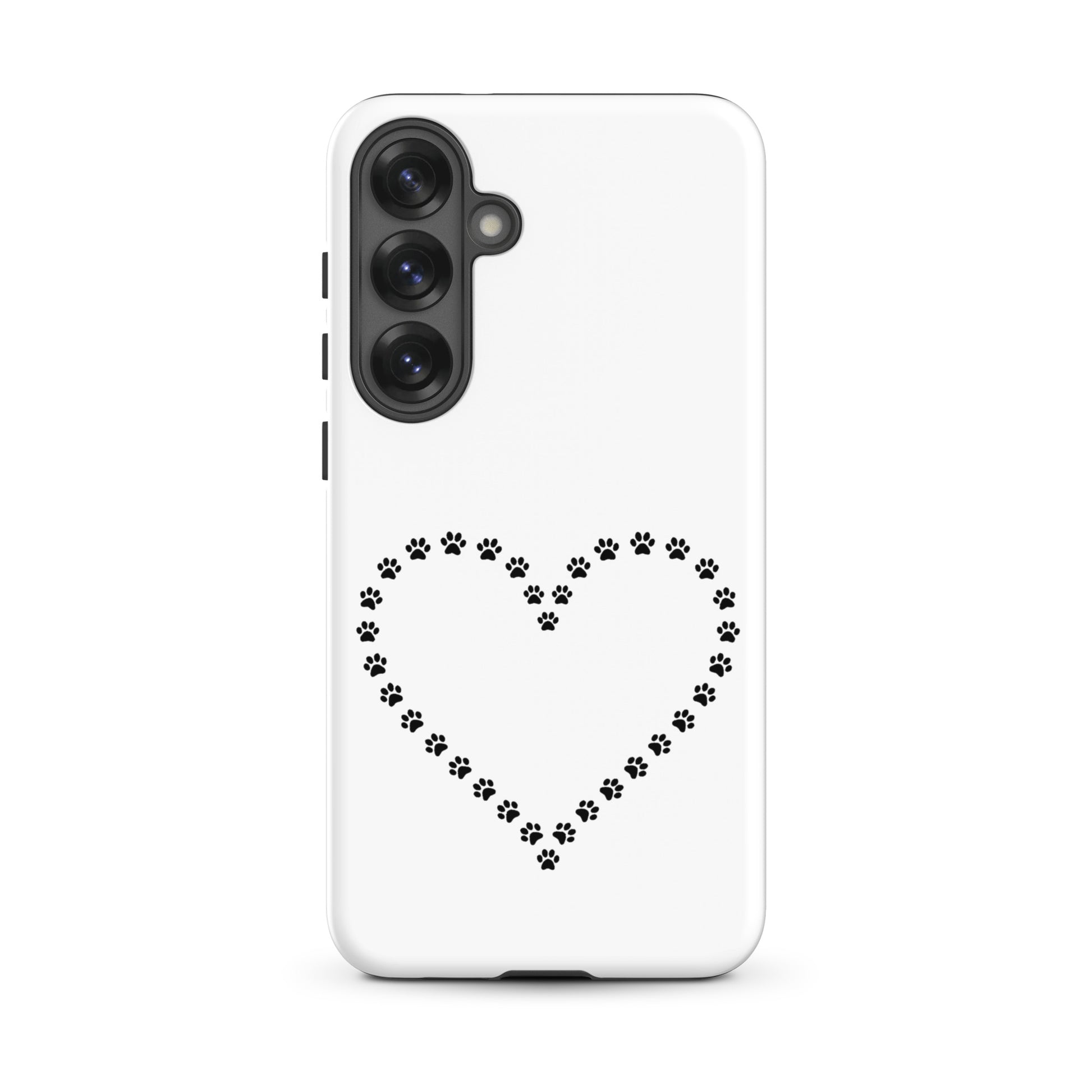 Phone Case for Samsung Galaxy with paw print heart design, perfect for pet lovers and animal enthusiasts.