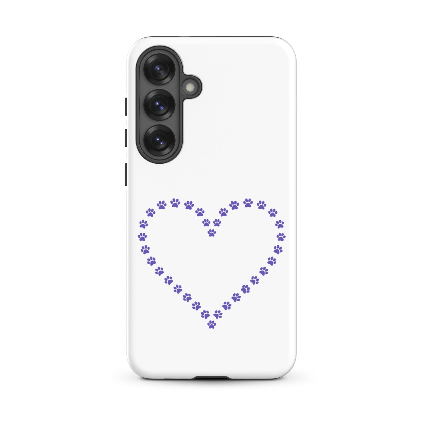 Phone Case for Samsung Galaxy with paw print heart design for pet lovers