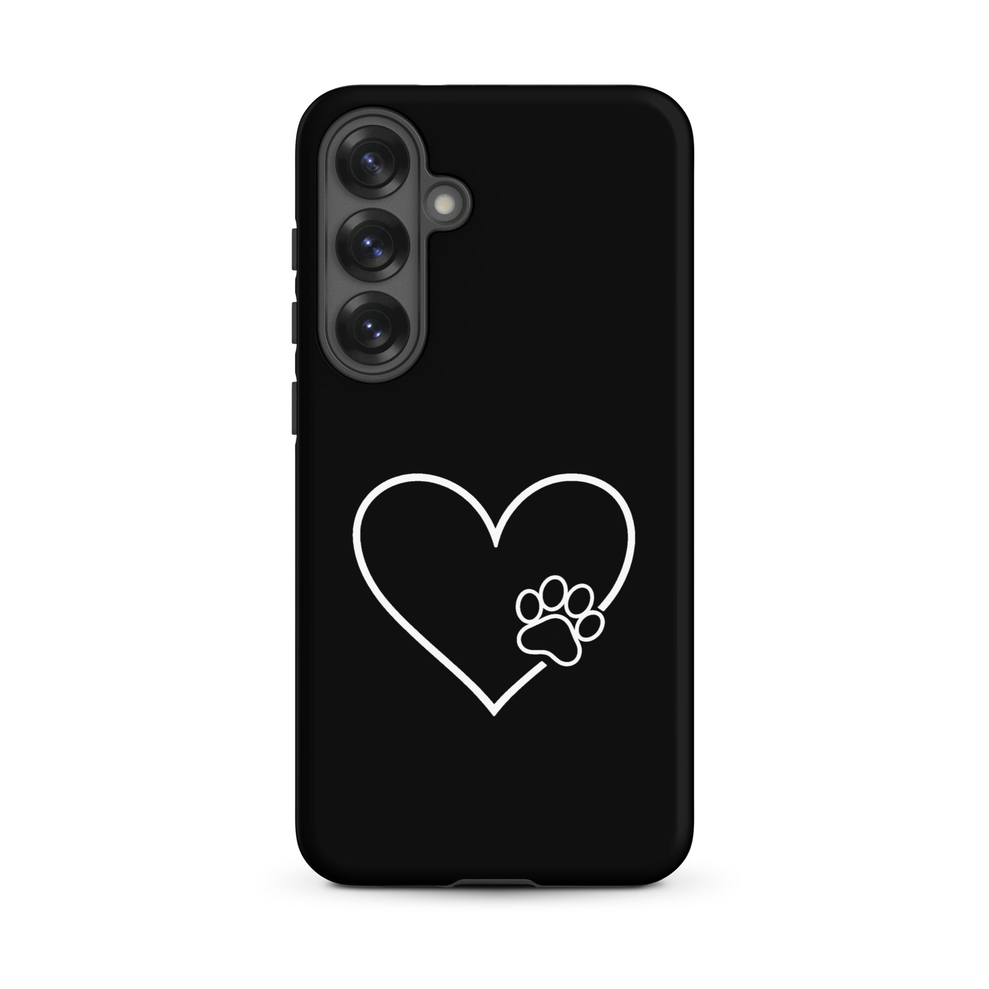 Phone Case for Samsung Galaxy with heart paw print design, combining pet love and tech protection.