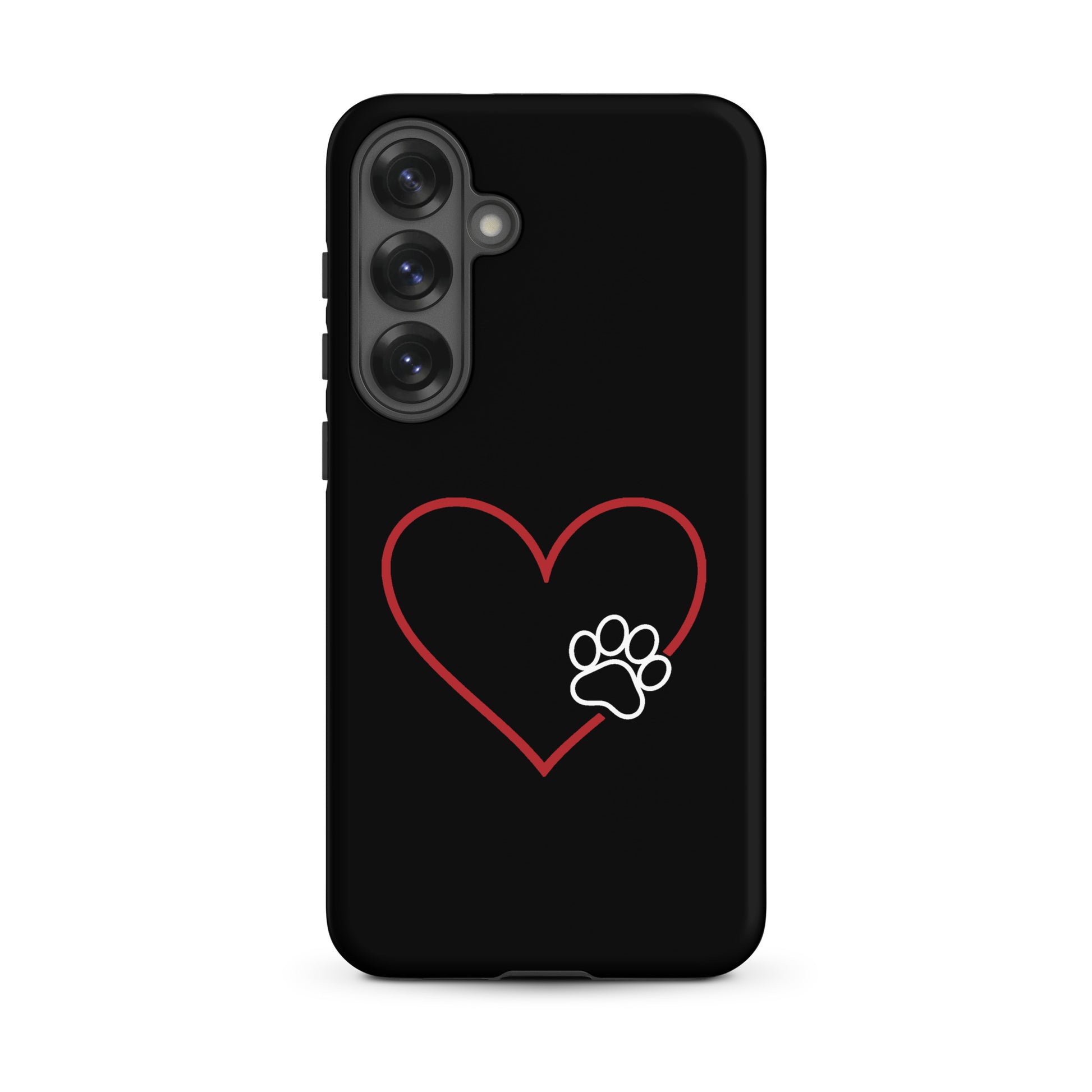 Phone Case for Samsung Galaxy with heart and paw print design, perfect for pet lovers seeking style and protection.
