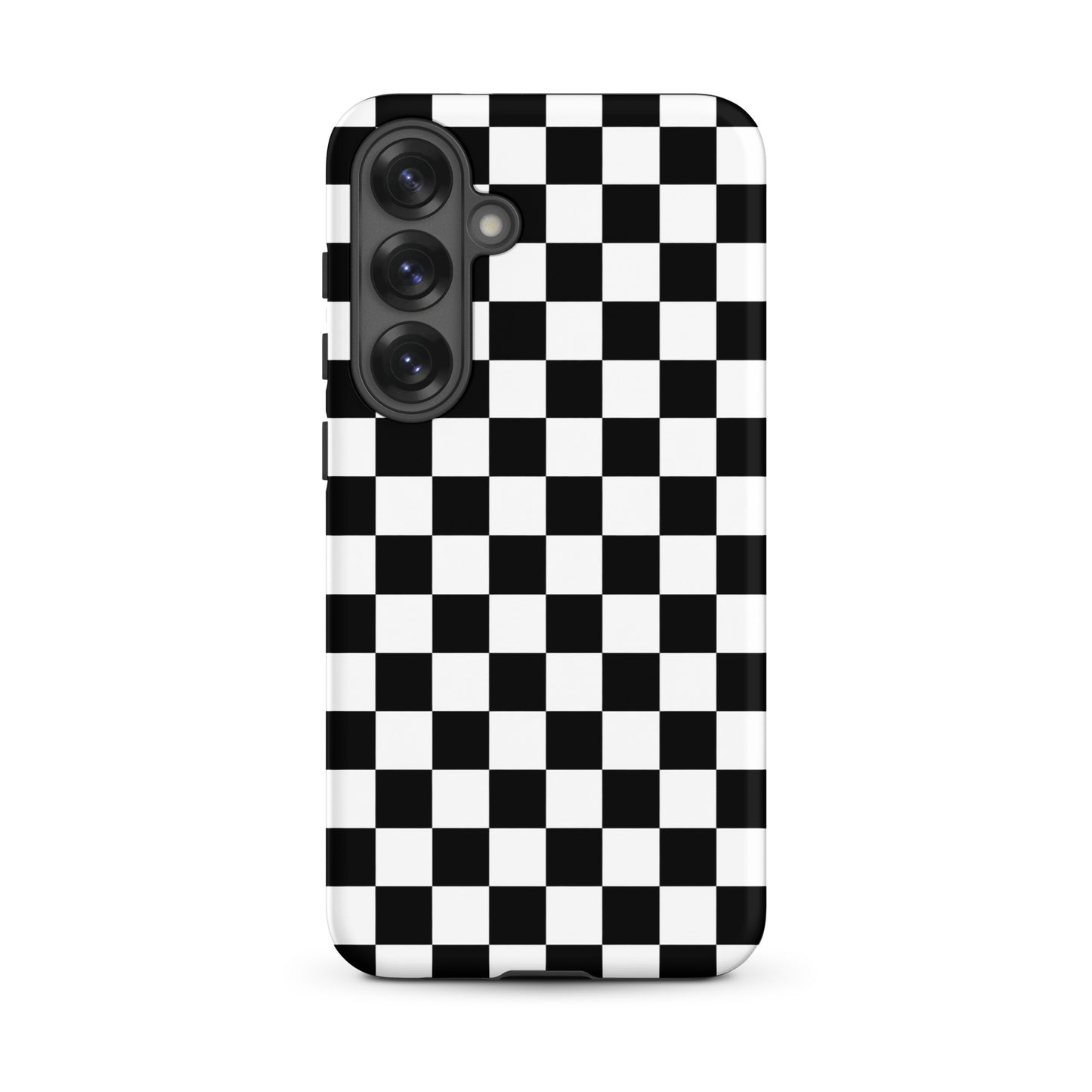 Phone Case for Samsung Galaxy with bold black-and-white checkered pattern.