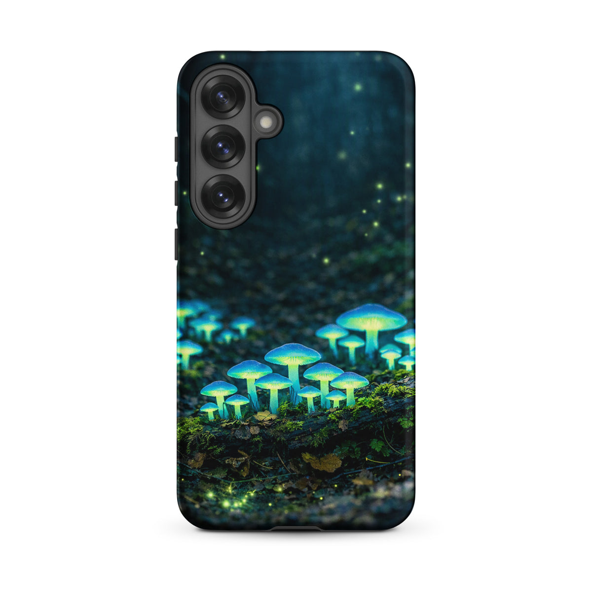 Phone Case for Samsung Galaxy with glowing forest mushrooms in a misty woodland scene