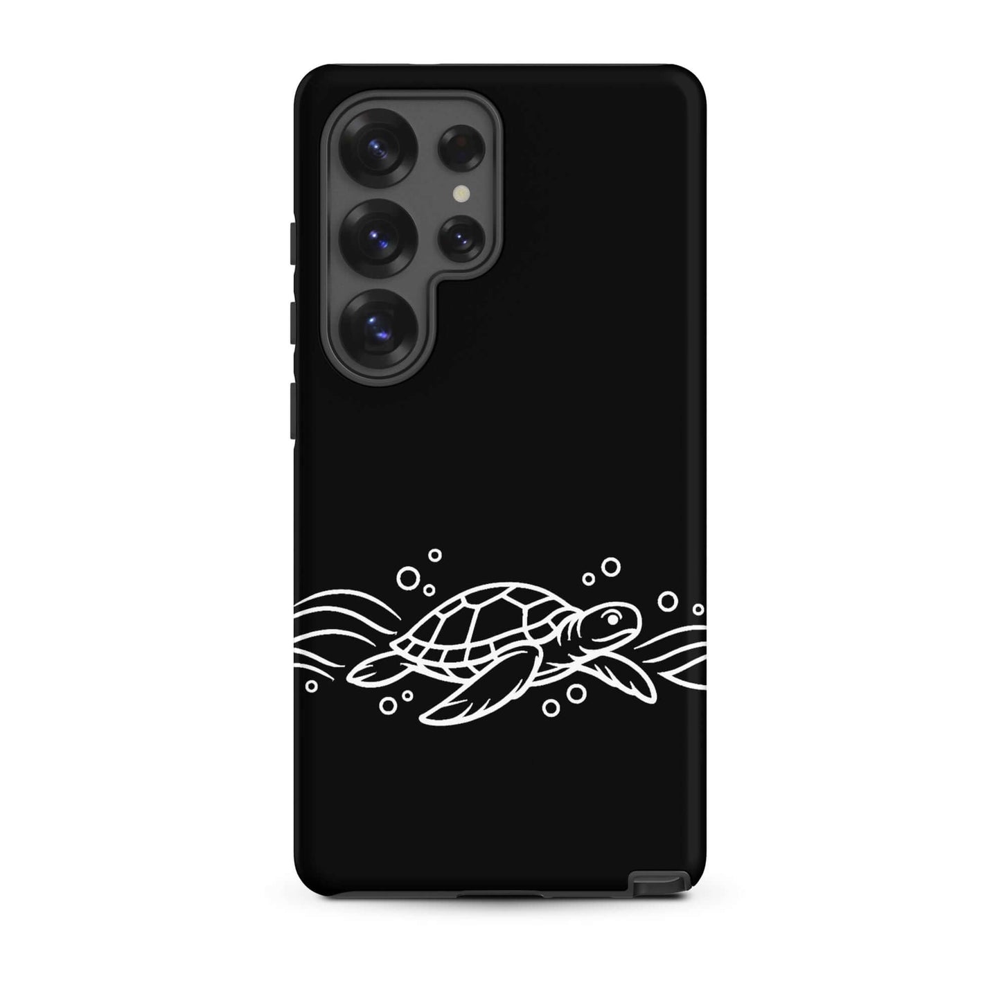 Phone Case for Samsung Galaxy featuring minimalist sea turtle and waves design.