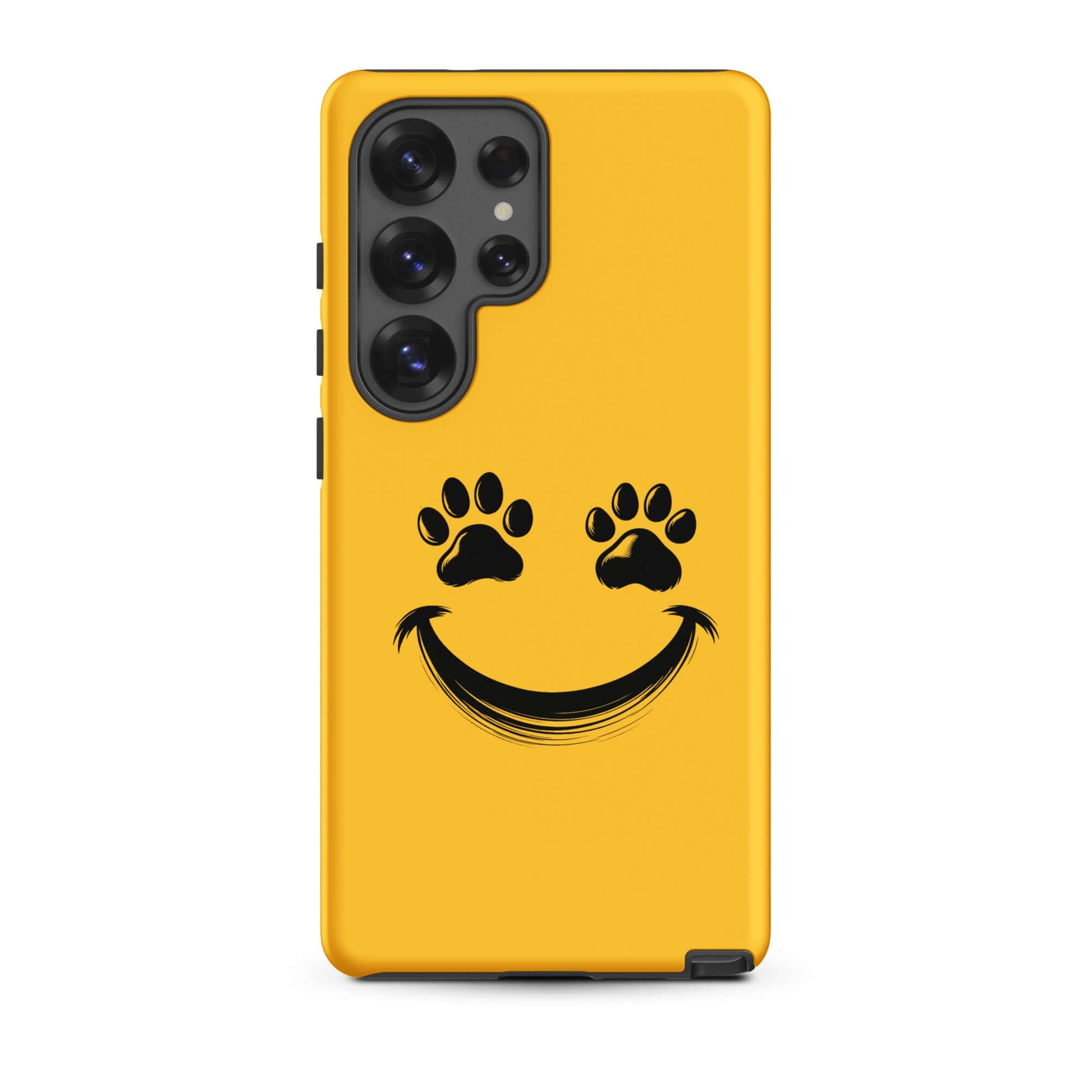 Phone Case for Samsung Galaxy with smiley paw print design for pet lovers