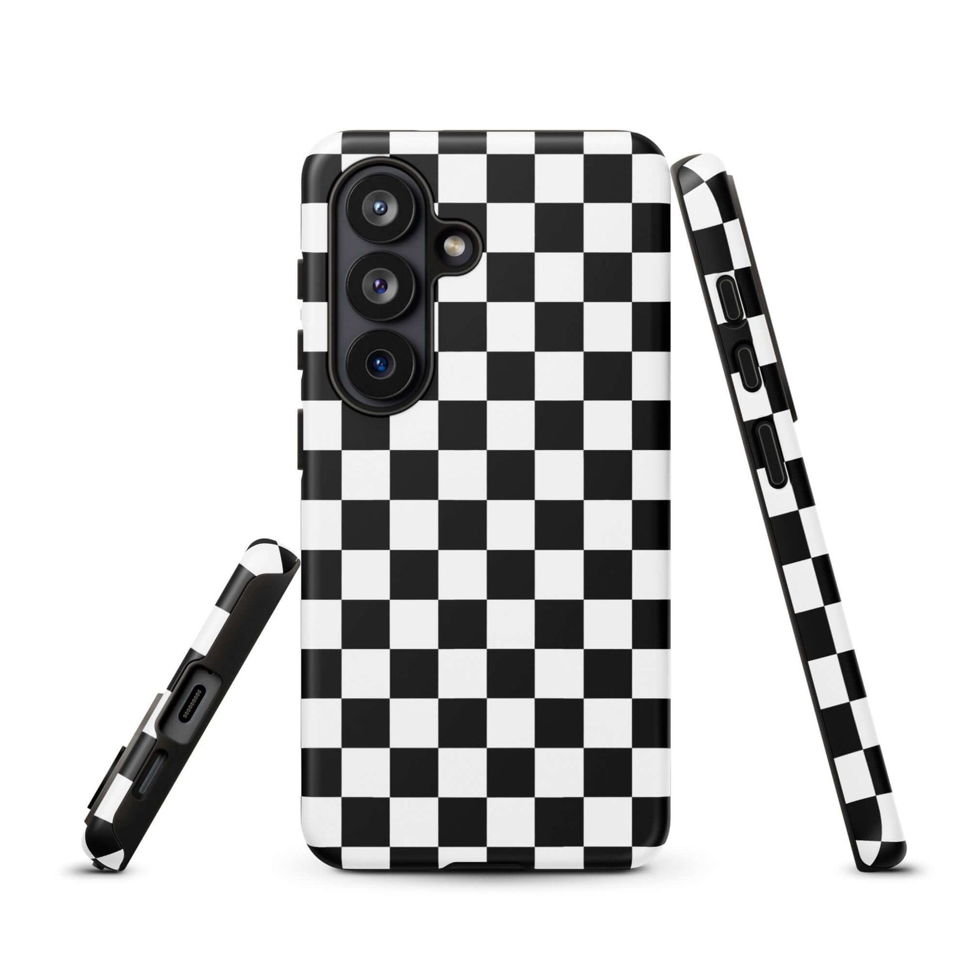 Phone Case for Samsung Galaxy with bold checkered pattern, offering fun and fearless style for everyday use.