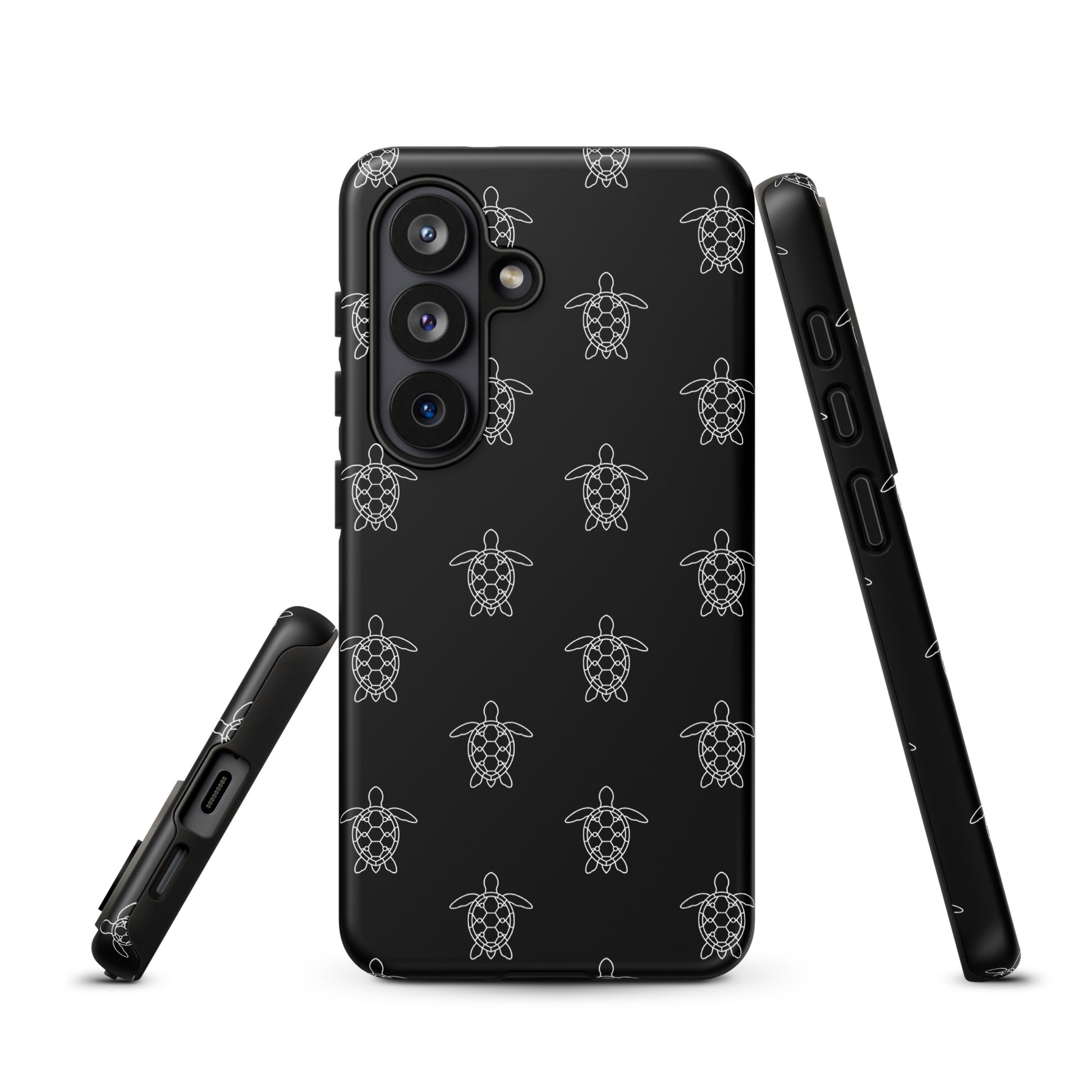 Phone Case for Samsung Galaxy with minimalist sea turtle pattern and geometric shell design, offering a premium and playful look.