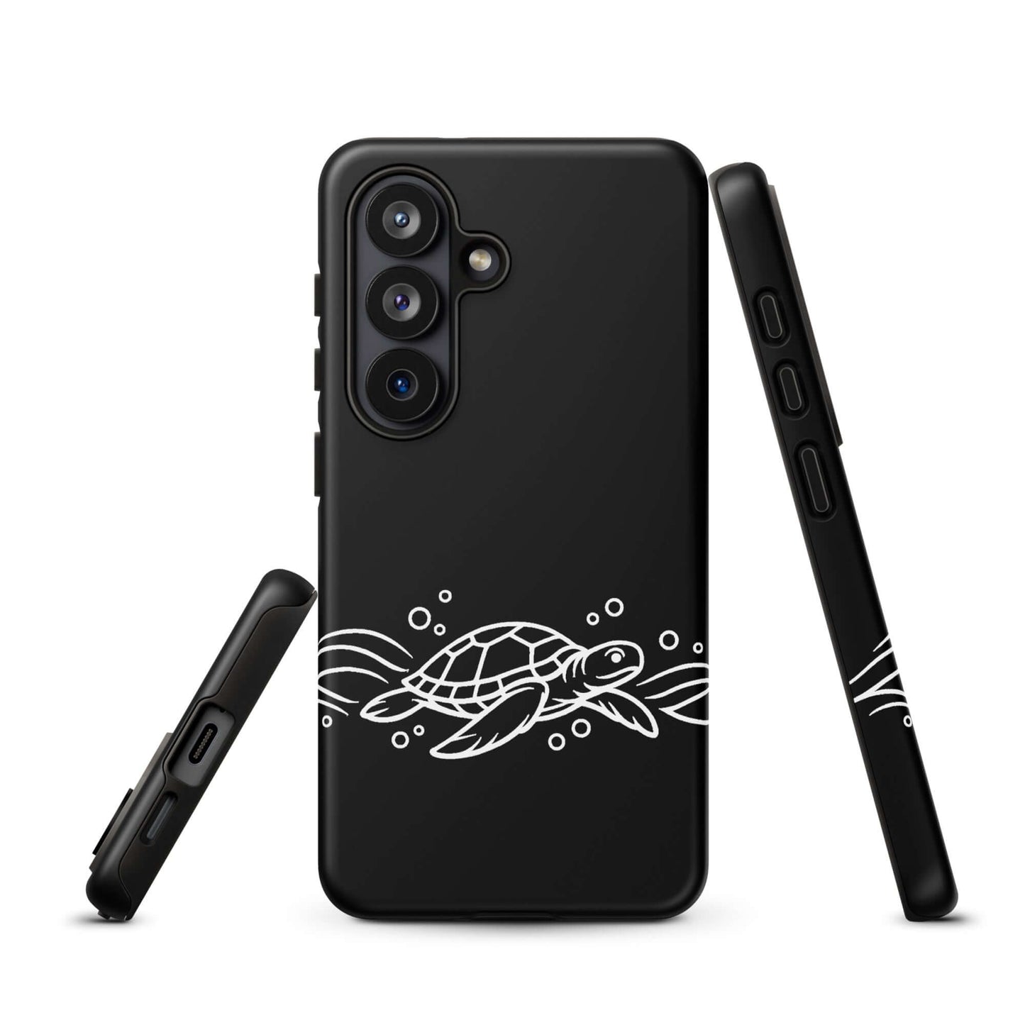 Phone Case for Samsung Galaxy with minimalist sea turtle and wave design