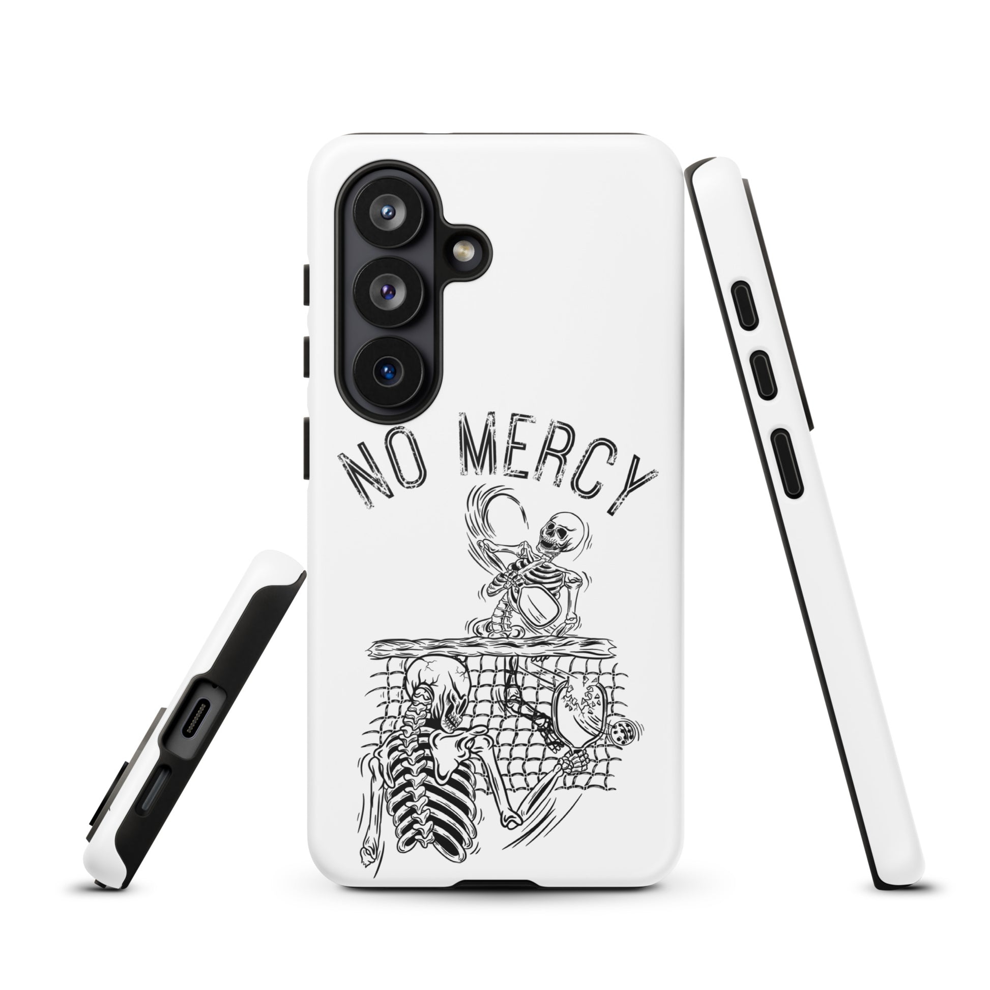 Pickleball Samsung Galaxy Case with "No Mercy" design for aggressive players.