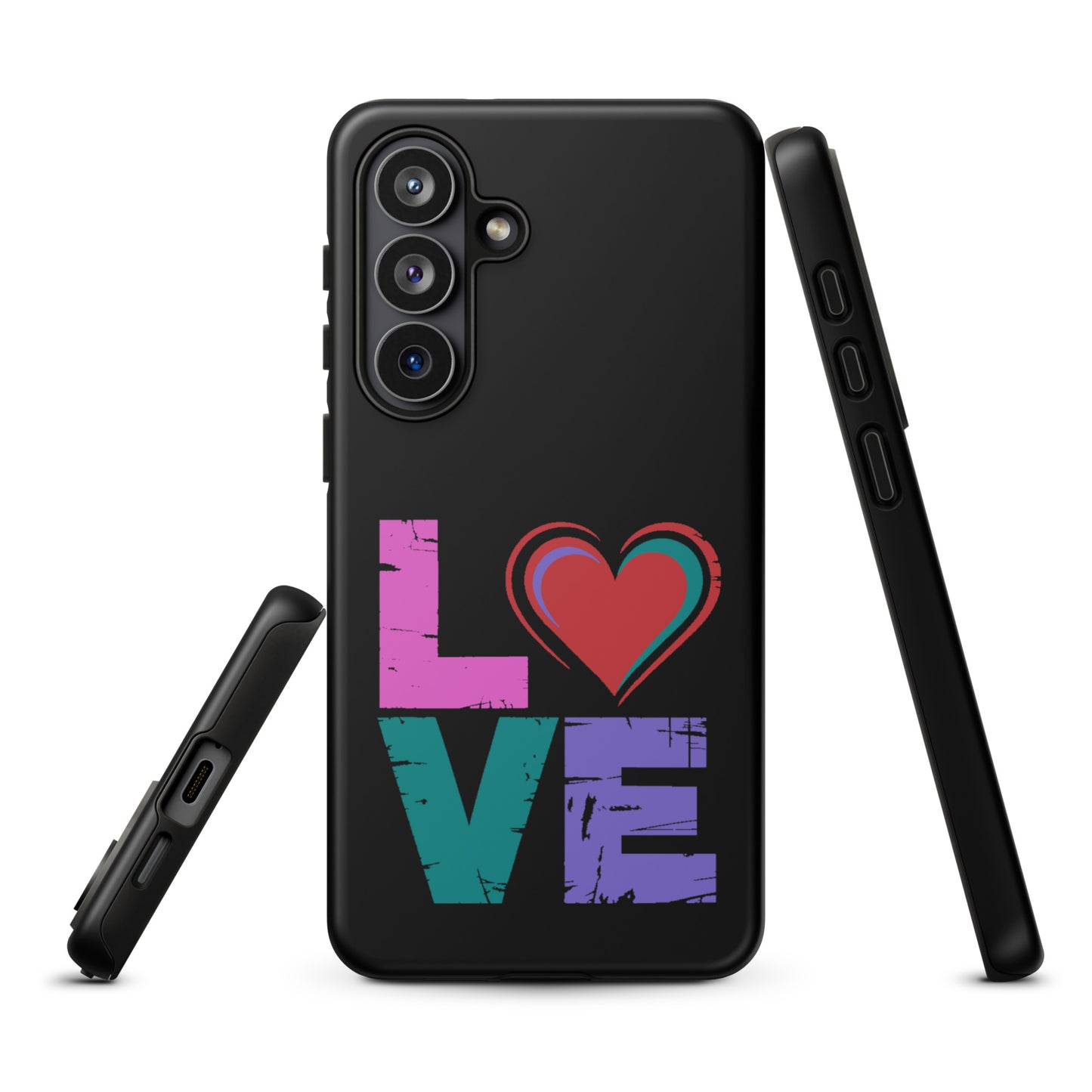 Phone Case: Love Dual Layer for Samsung Phones with heart design