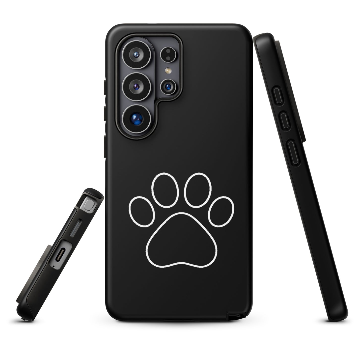 Phone Case for Samsung Galaxy with minimalist paw print design for pet lovers, stylish and durable, perfect for cat and dog parents.