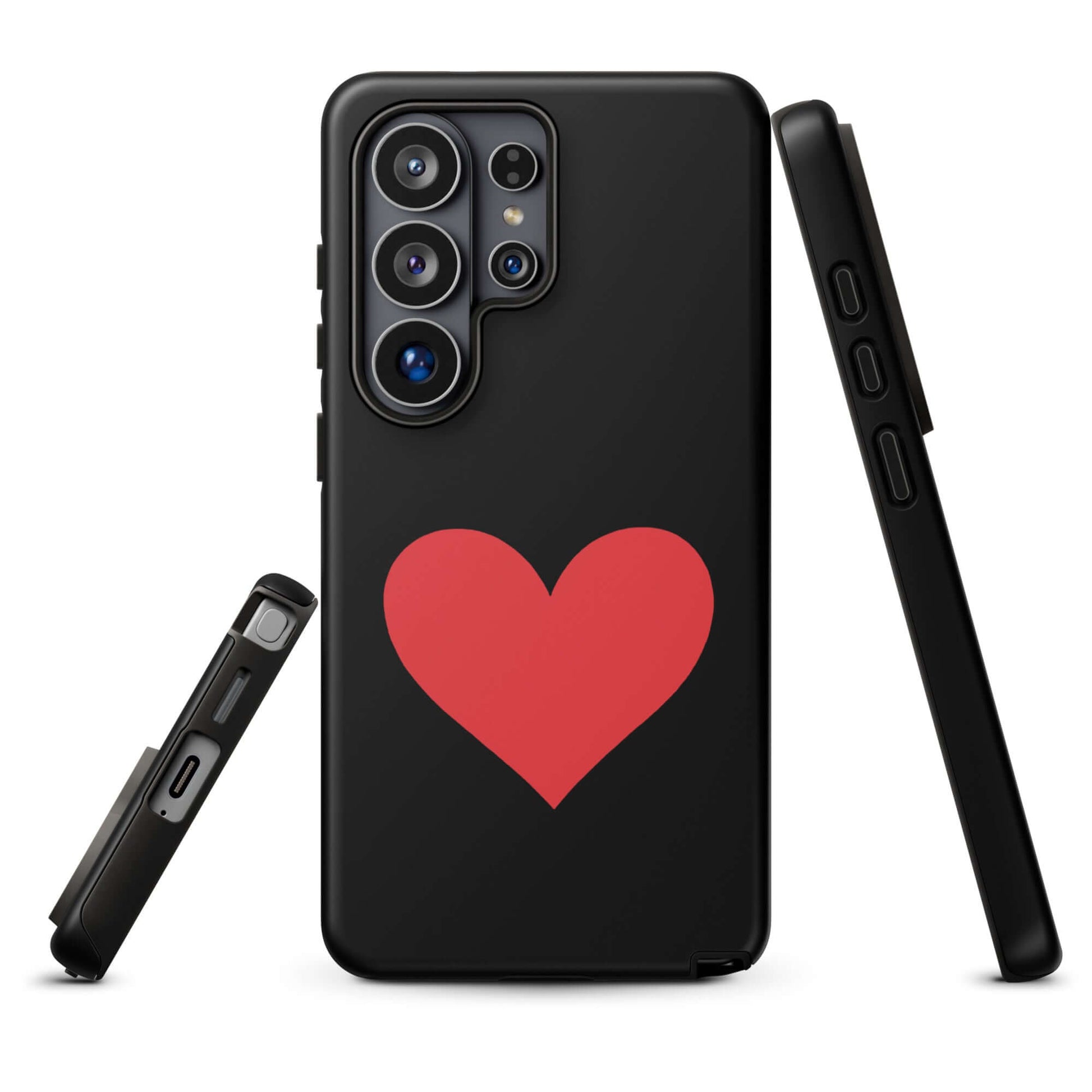 Phone Case for Samsung Galaxy featuring a heart design in vibrant colors, showcasing style and durability.