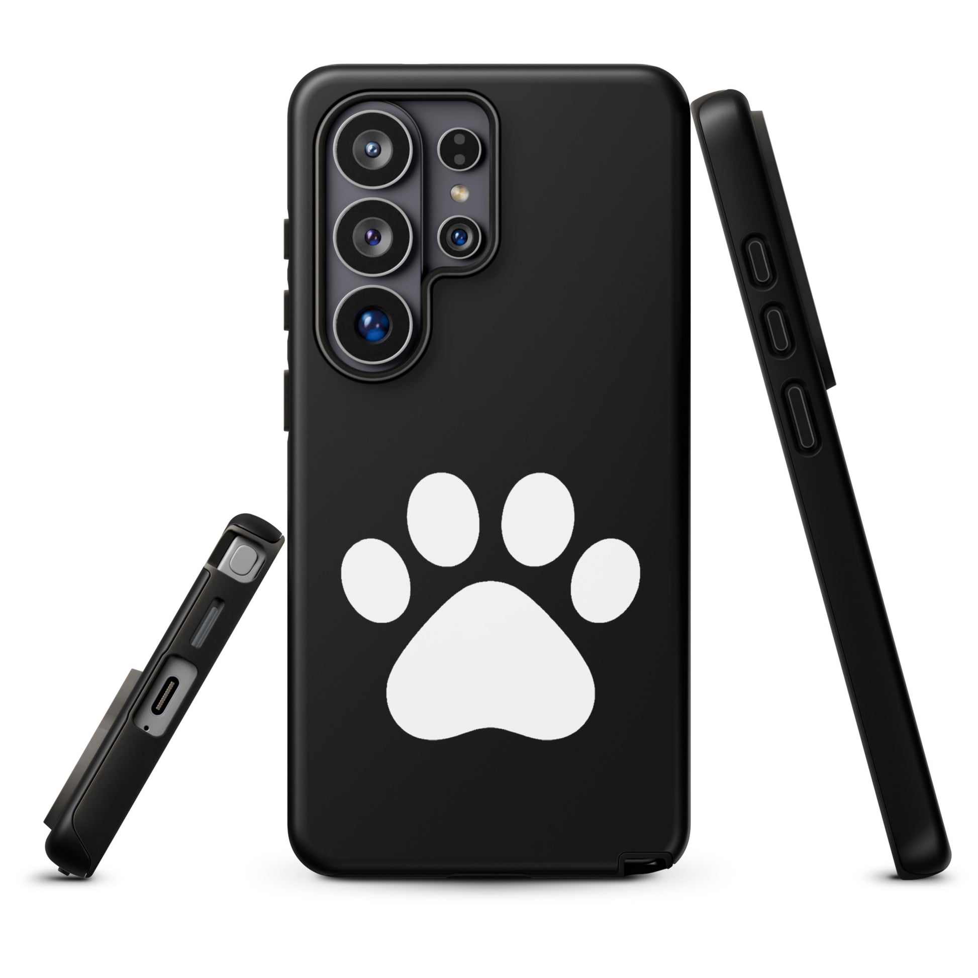 Phone Case for Samsung Galaxy with minimalist paw print design for pet lovers, featuring durable protection for cat and dog parents.