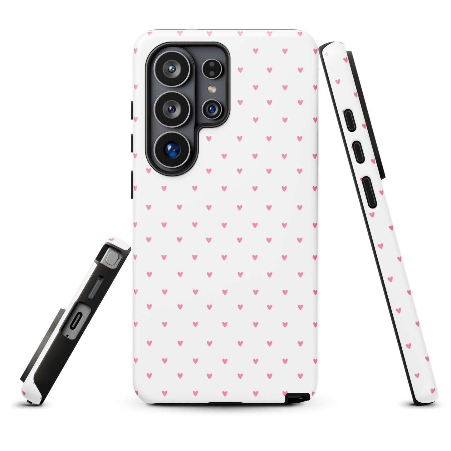Phone Case for Samsung Galaxy Heart-Dot Pattern with playful heart design.