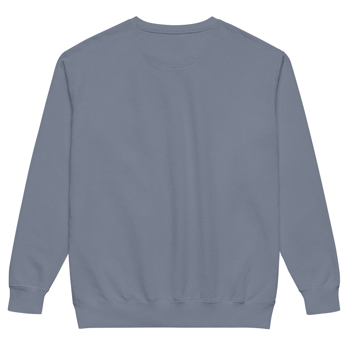 Back view of the Pickleball No Mercy Series unisex garment-dyed sweatshirt in soft grey color.