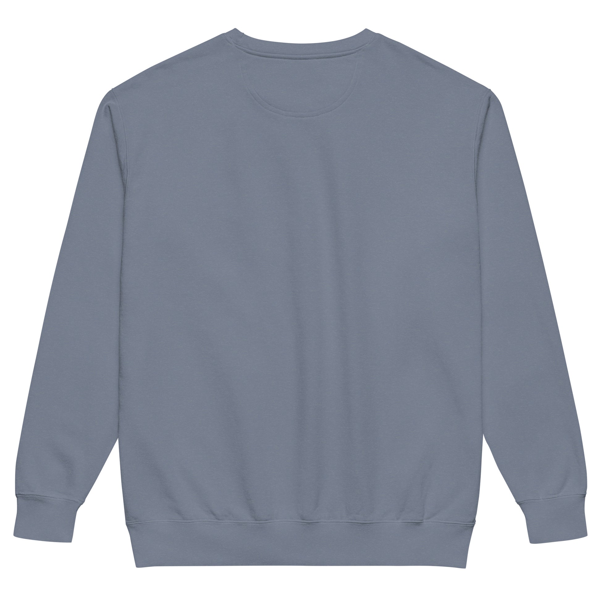 Back view of the Pickleball No Mercy Series unisex garment-dyed sweatshirt in soft grey color.