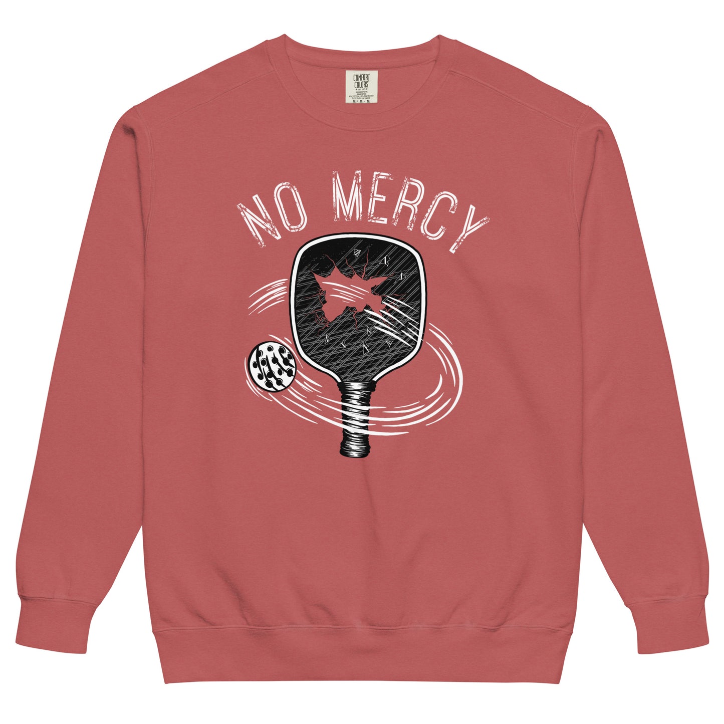 Pickleball No Mercy Series unisex sweatshirt with vintage design and distressed look
