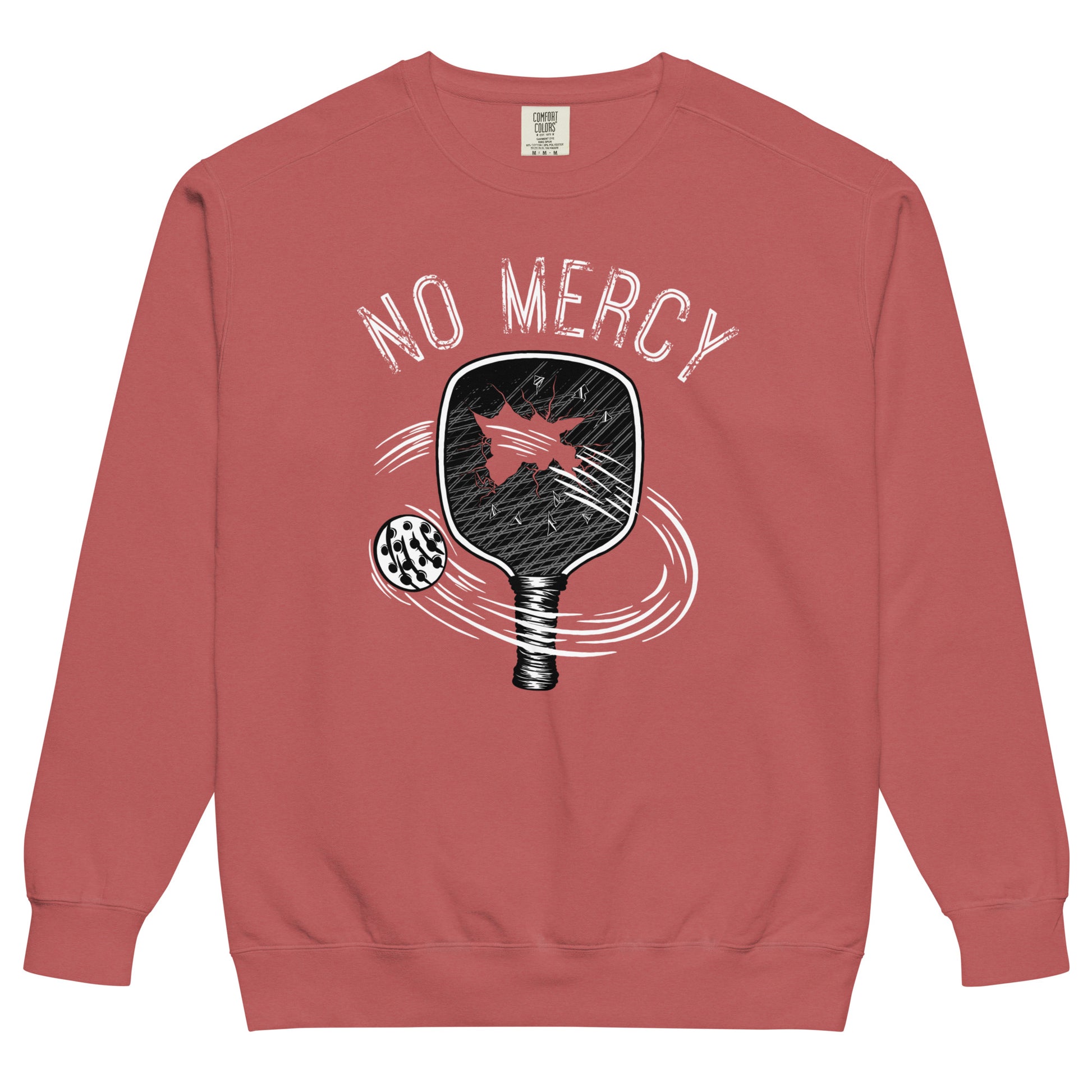 Pickleball No Mercy Series unisex sweatshirt with vintage design and distressed look