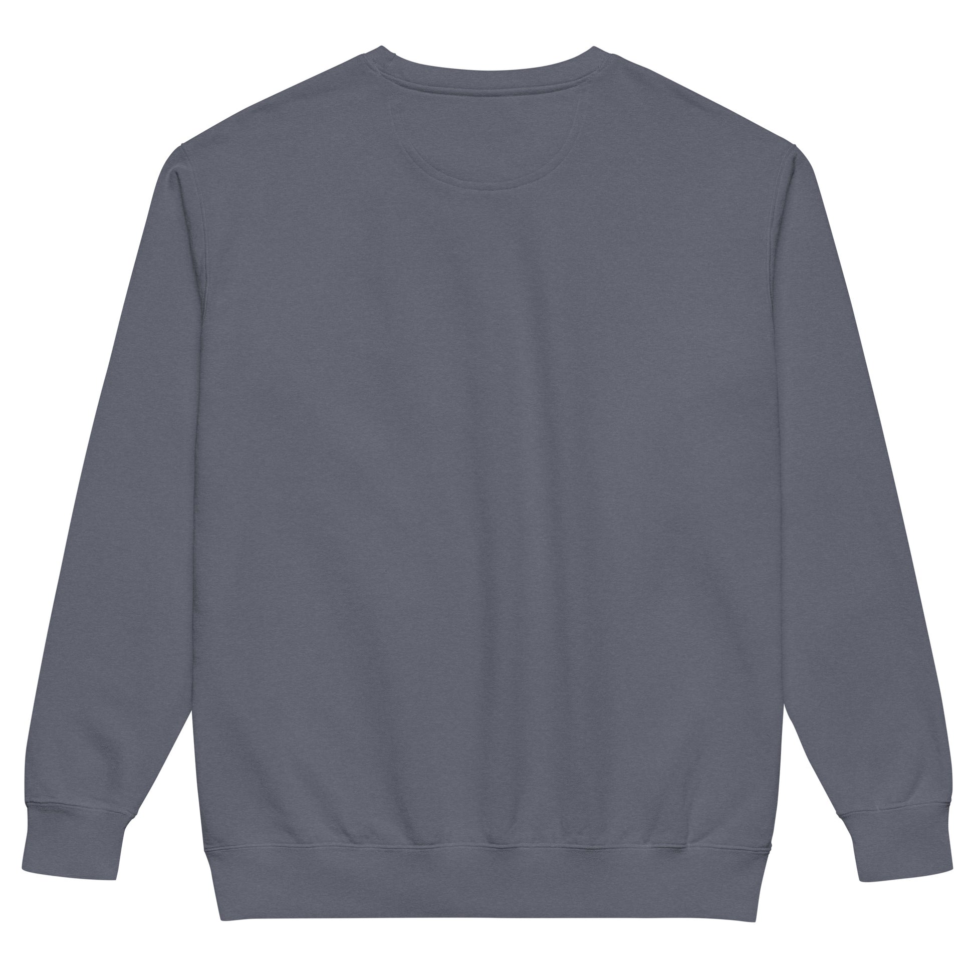 Back view of a unisex garment-dyed sweatshirt for pickleball enthusiasts, showcasing soft fabric and cozy design.