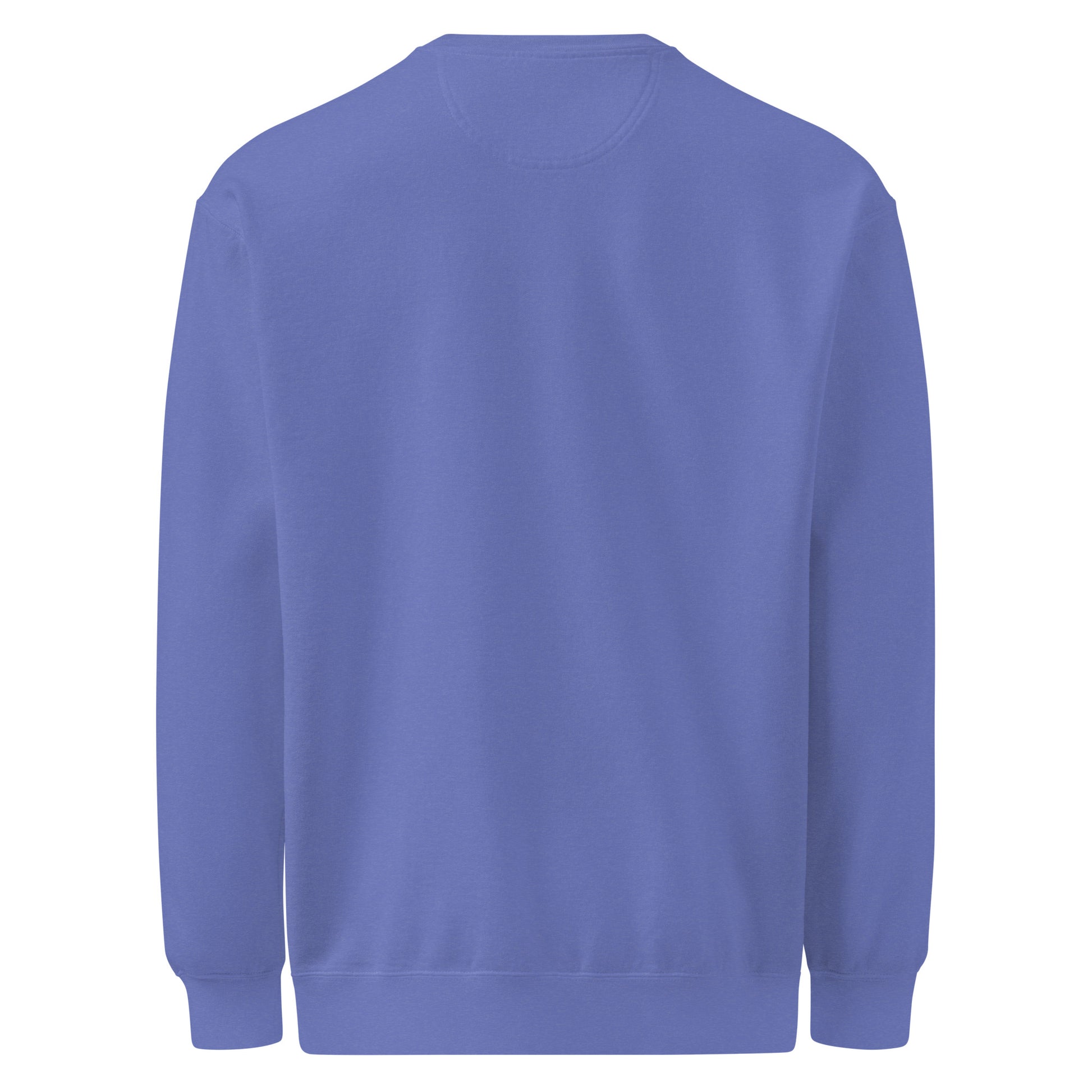 Back view of Pickleball No Mercy Series unisex garment-dyed sweatshirt in soft purple color.