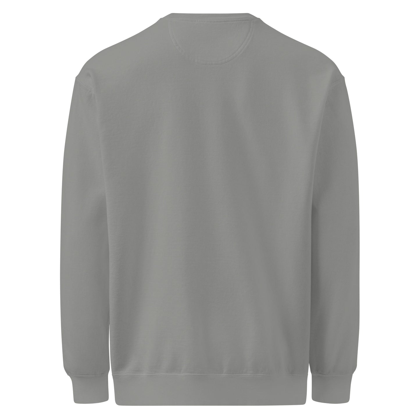 Back view of Pickleball No Mercy Series unisex garment-dyed sweatshirt in gray color.