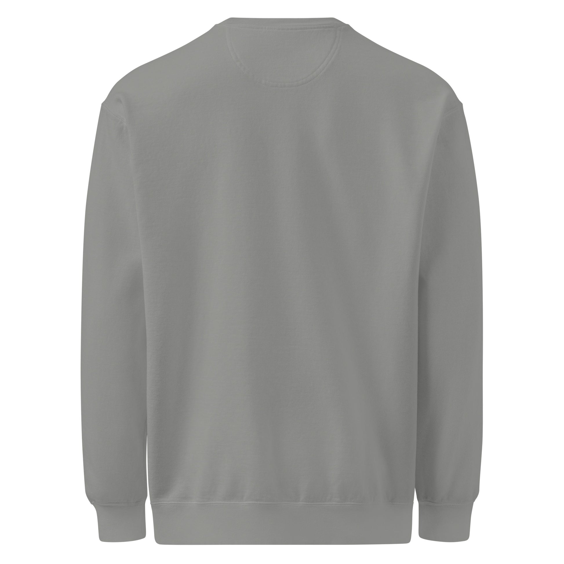Back view of Pickleball No Mercy Series unisex garment-dyed sweatshirt in gray color.