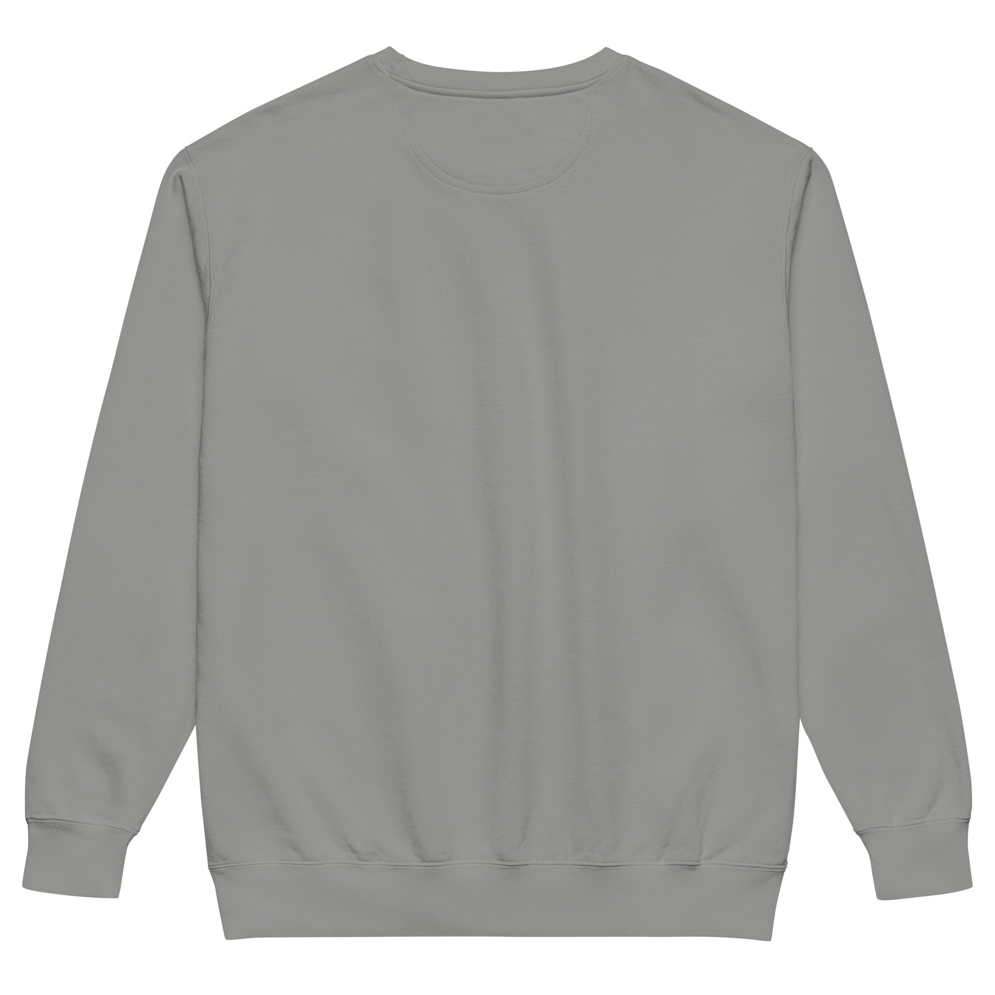 Back view of the Pickleball No Mercy Series unisex garment-dyed sweatshirt in grey.