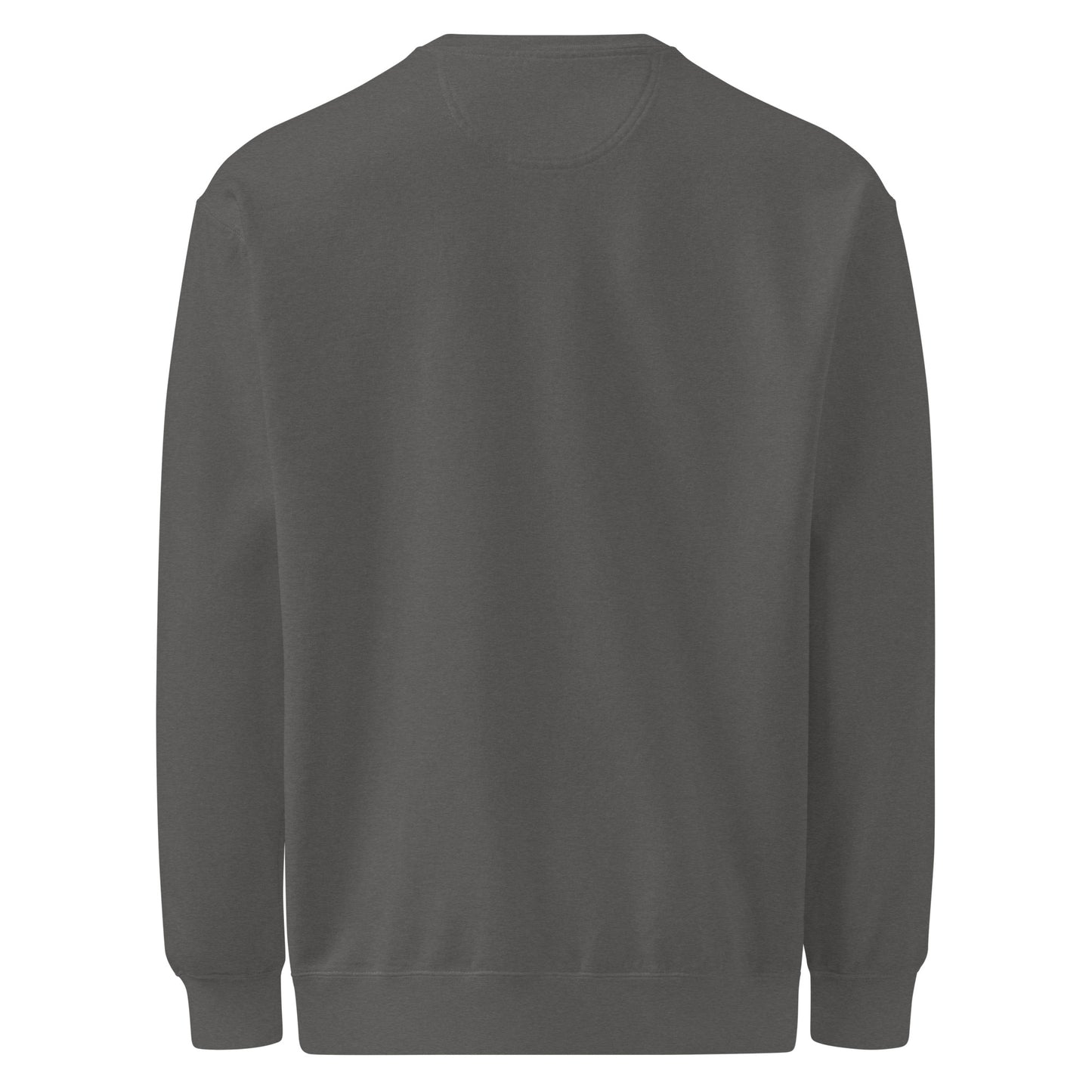 Back view of Pickleball No Mercy Series unisex garment-dyed sweatshirt in vintage-washed gray.