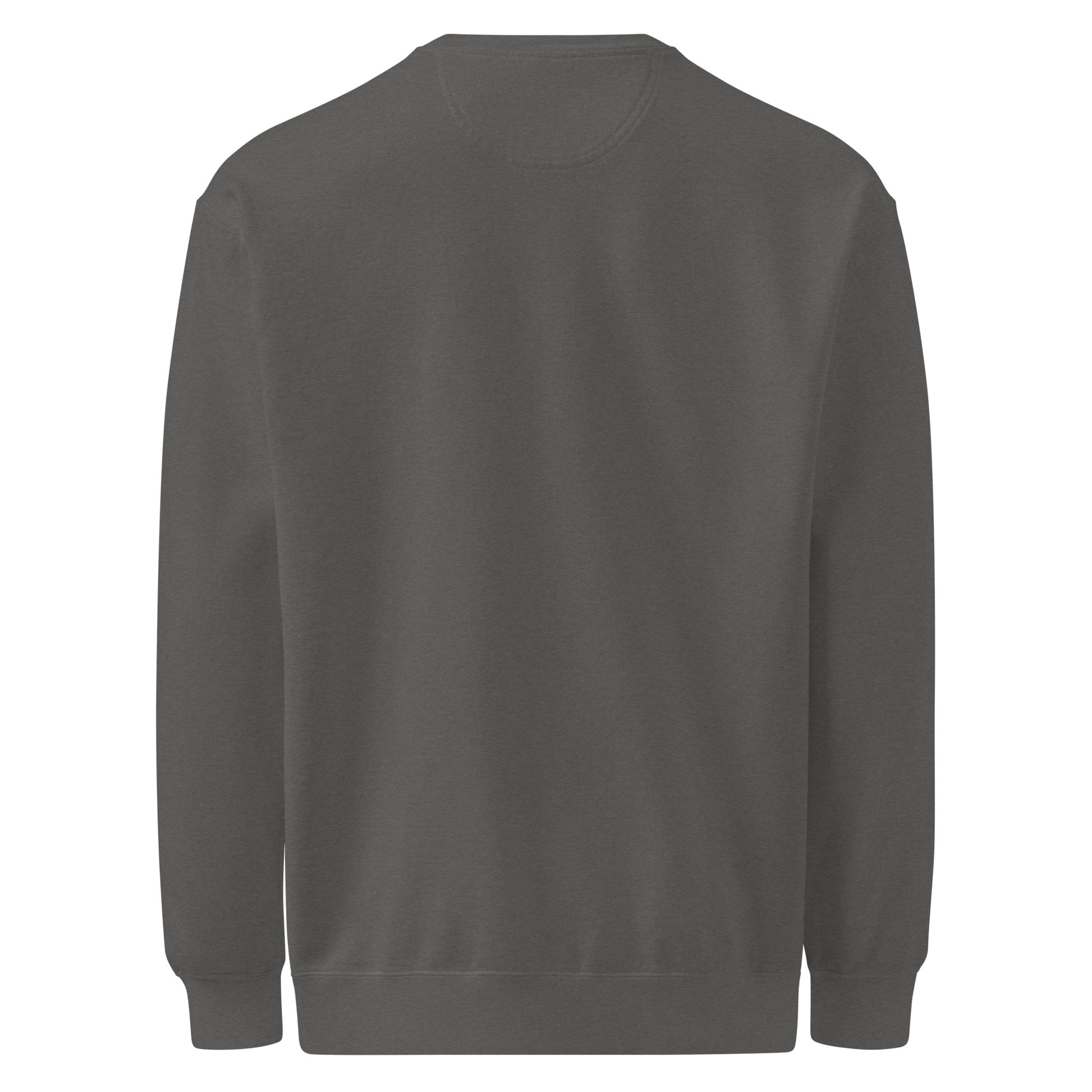 Back view of Pickleball No Mercy Series unisex garment-dyed sweatshirt in vintage-washed gray.