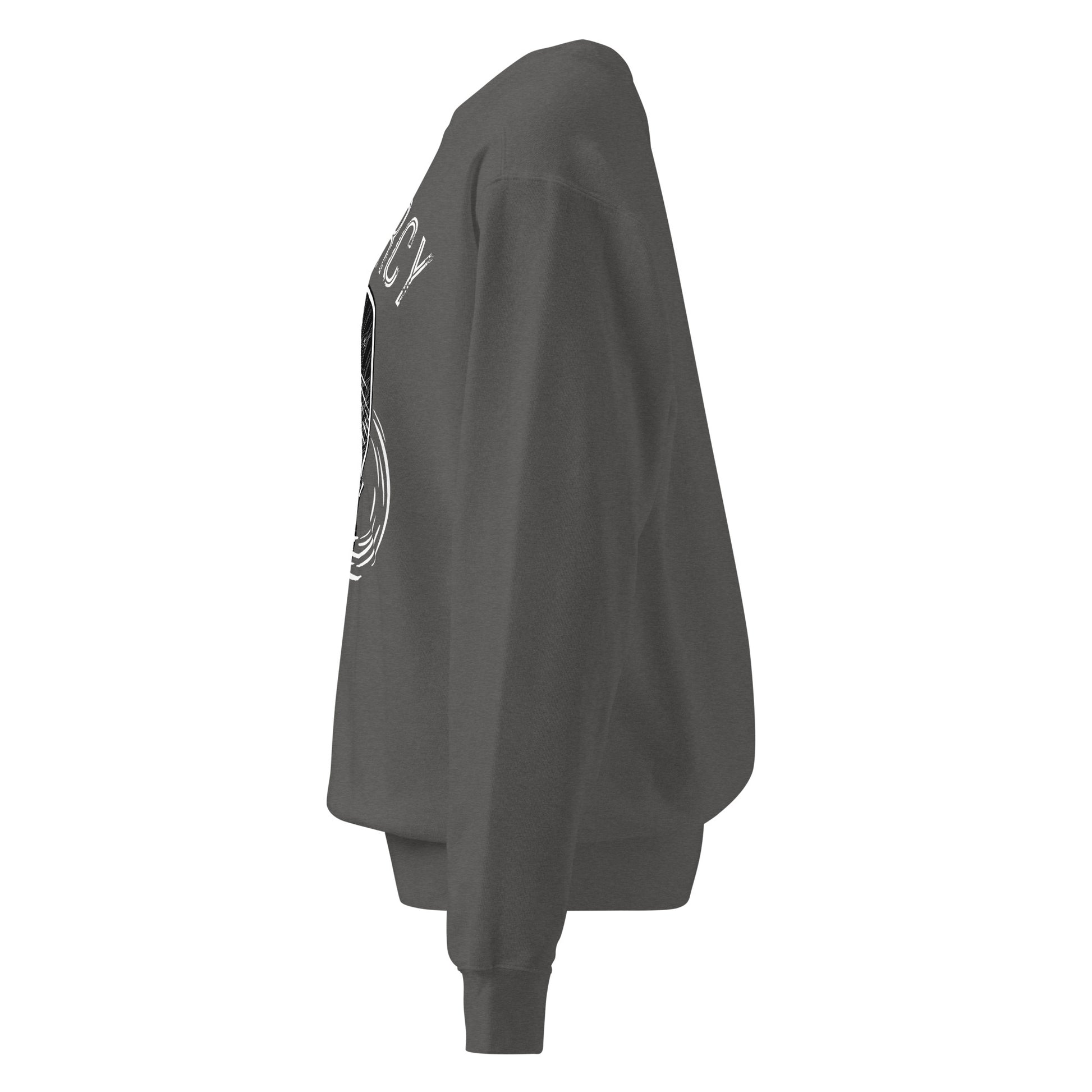 Pickleball No Mercy Series unisex garment-dyed sweatshirt side view for winter comfort and style.