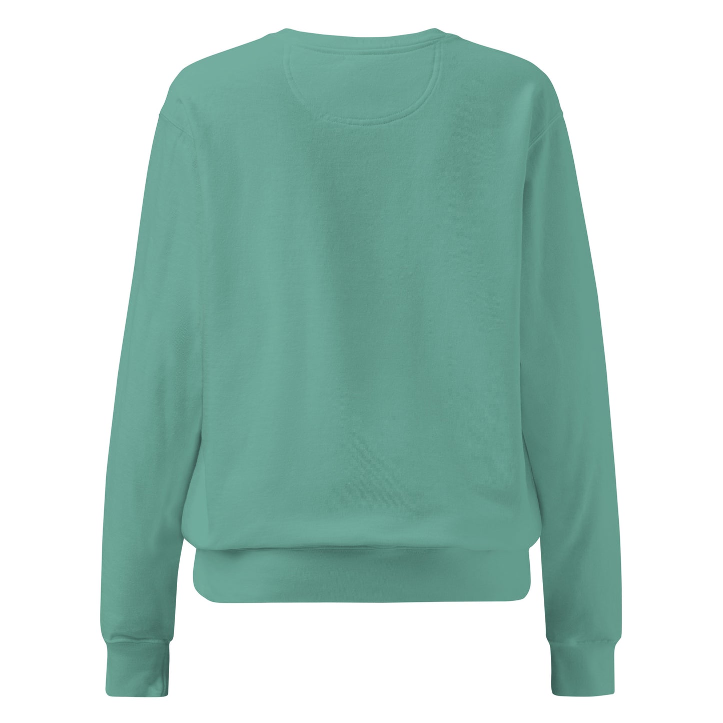 Back view of a unisex garment-dyed sweatshirt for pickleball, featuring a soft, vintage-washed style.