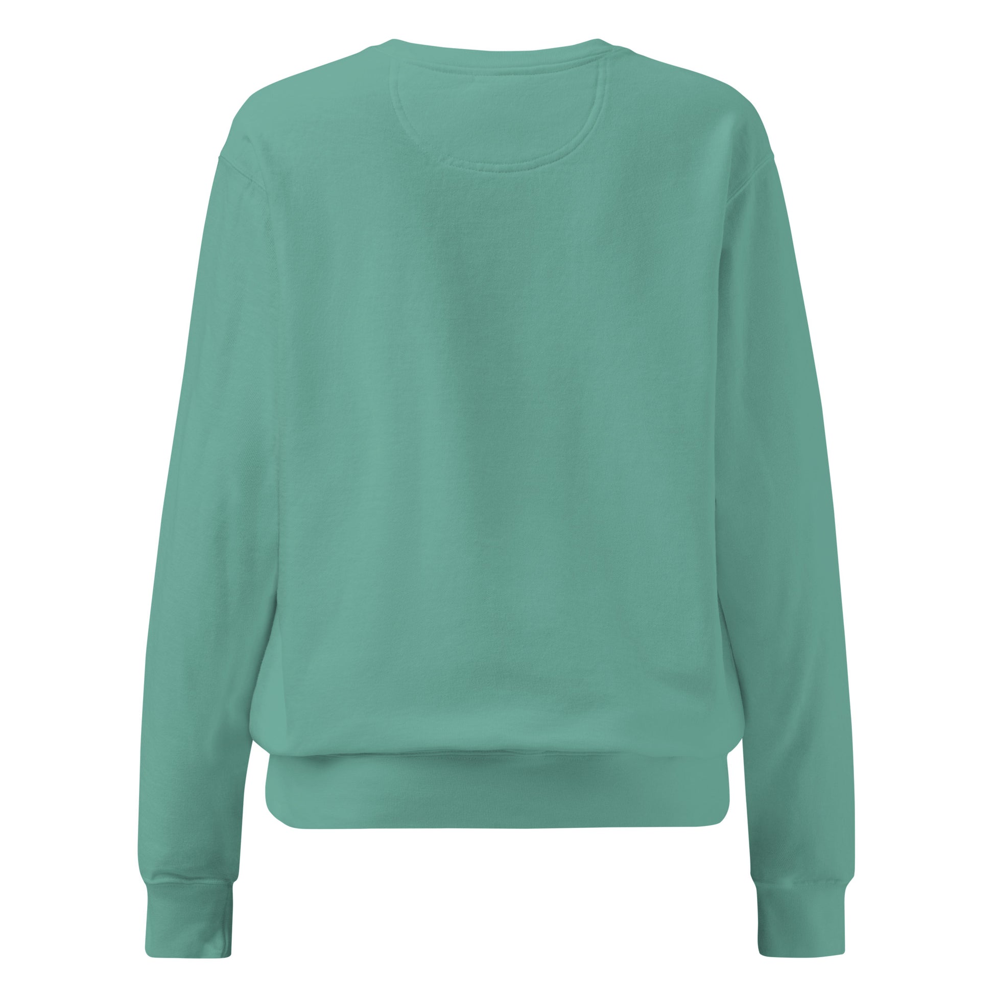 Back view of a unisex garment-dyed sweatshirt for pickleball, featuring a soft, vintage-washed style.