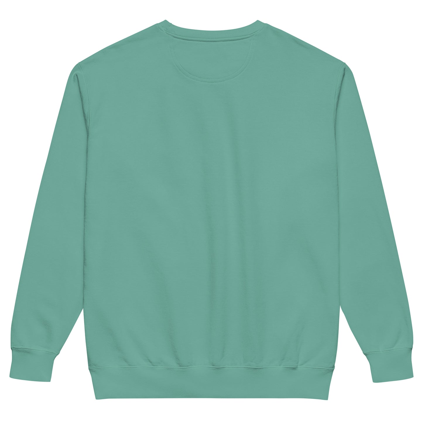 Back view of a mint green unisex garment-dyed sweatshirt for pickleball enthusiasts.