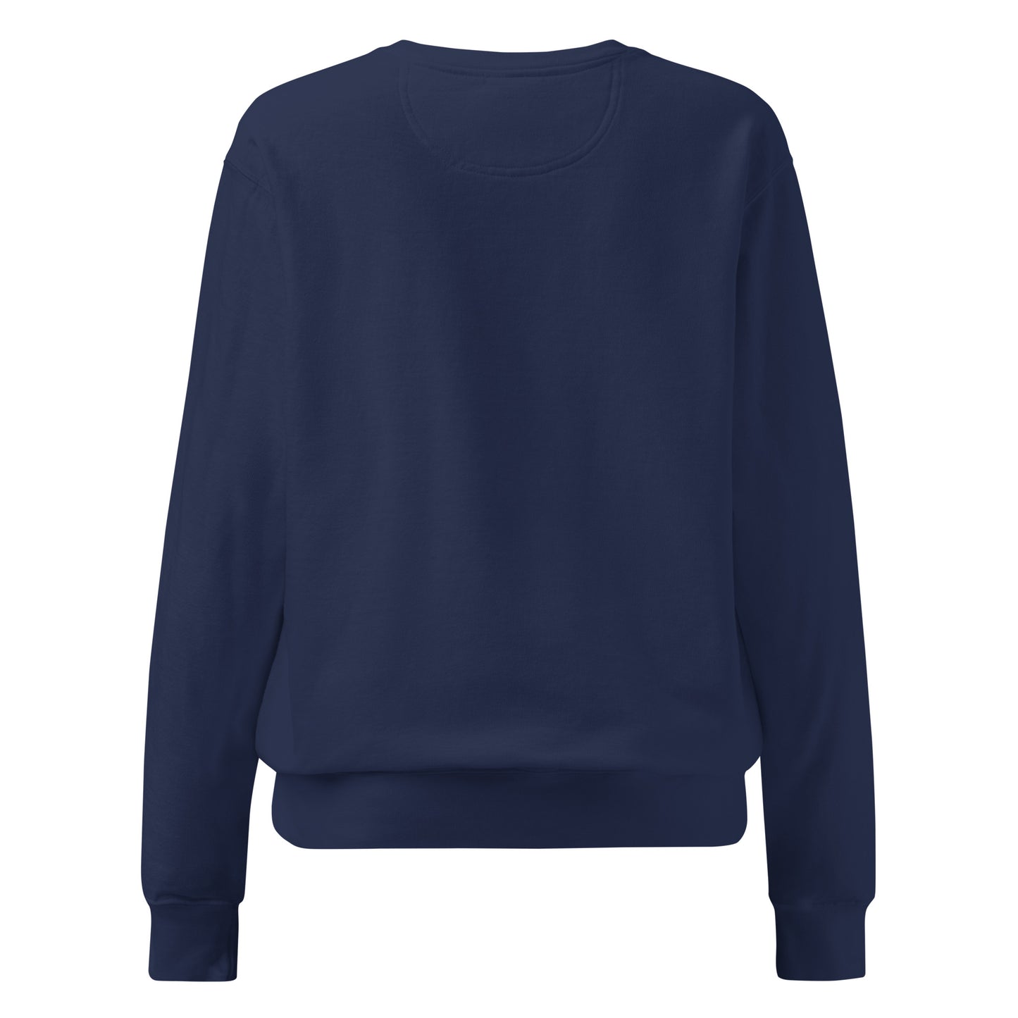 Back view of Pickleball No Mercy Series unisex garment-dyed sweatshirt in navy color.