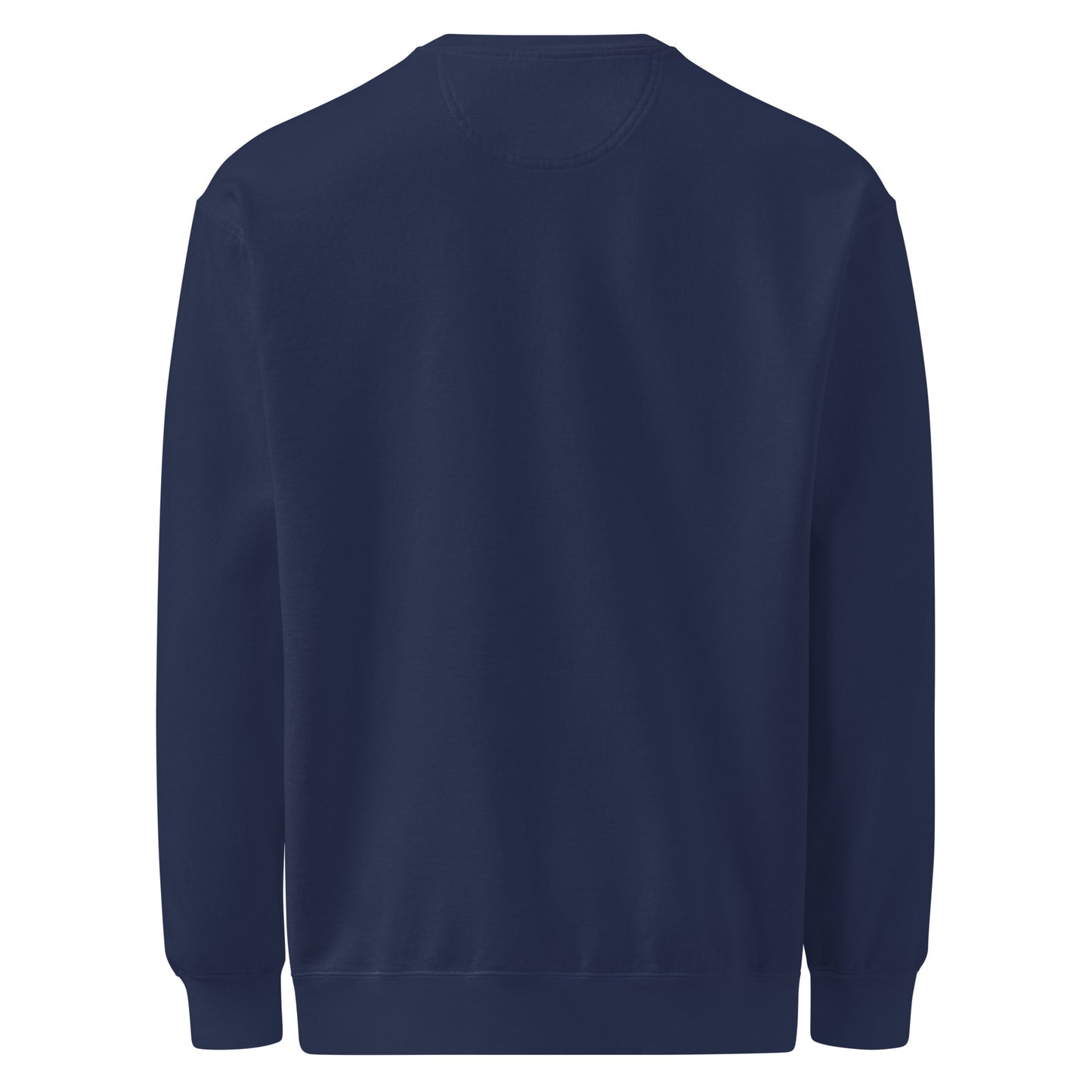 Back view of Pickleball No Mercy Series unisex garment-dyed sweatshirt in navy color.