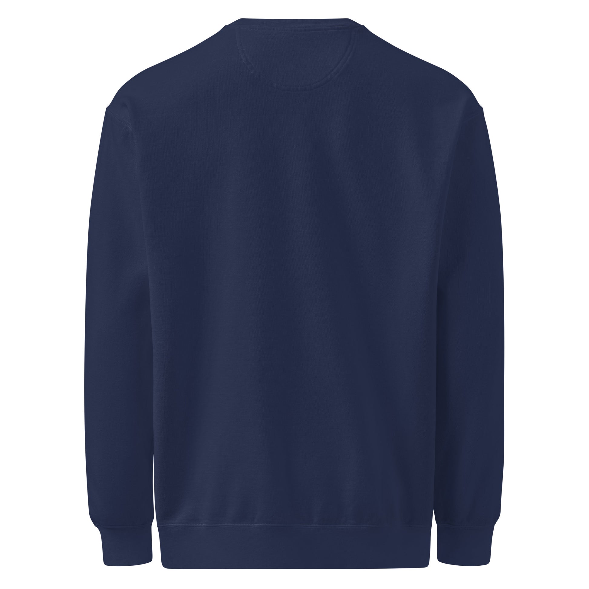 Back view of Pickleball No Mercy Series unisex garment-dyed sweatshirt in navy color.