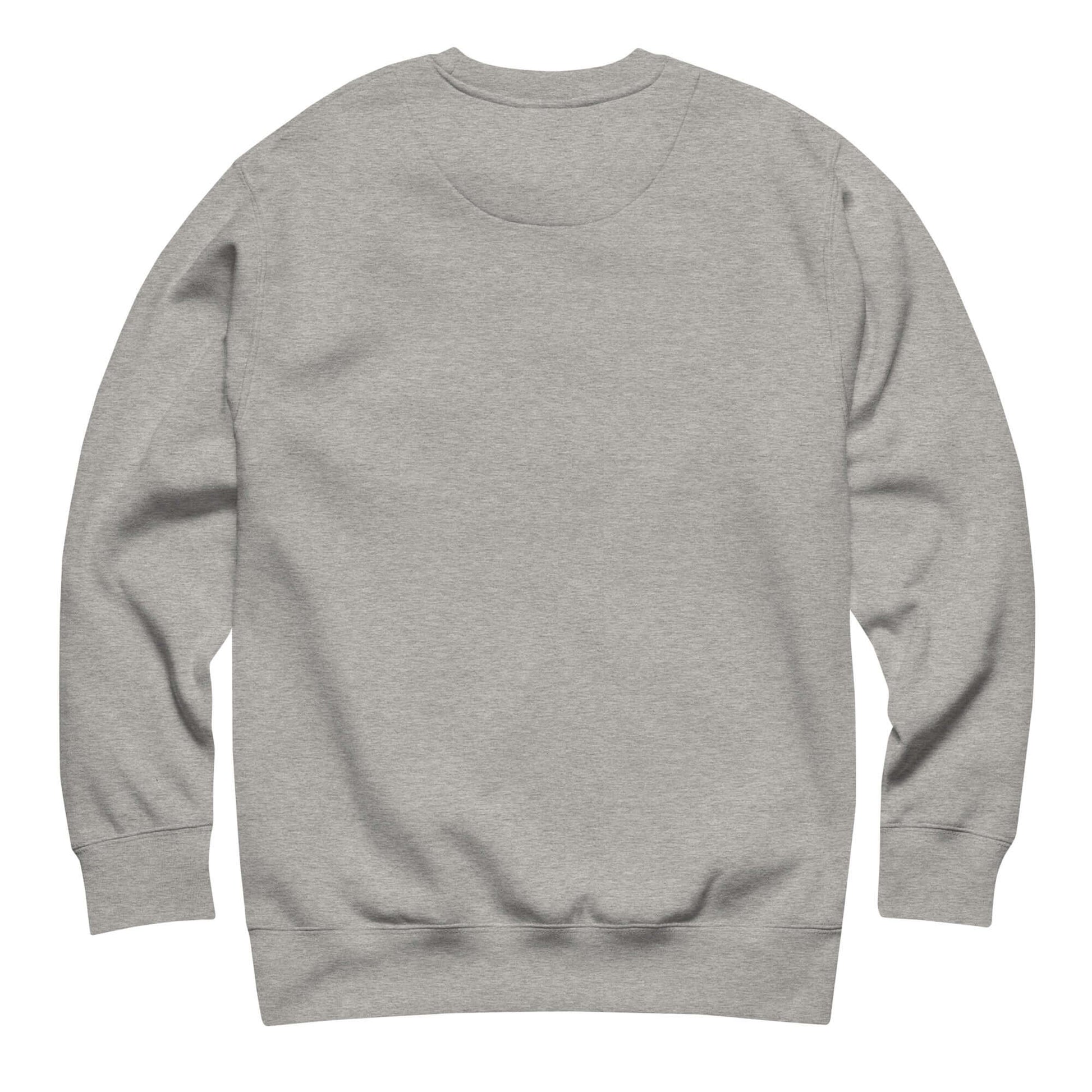 Back view of a gray women's sweatshirt, perfect for comfort and style in casual wear or active lifestyles.