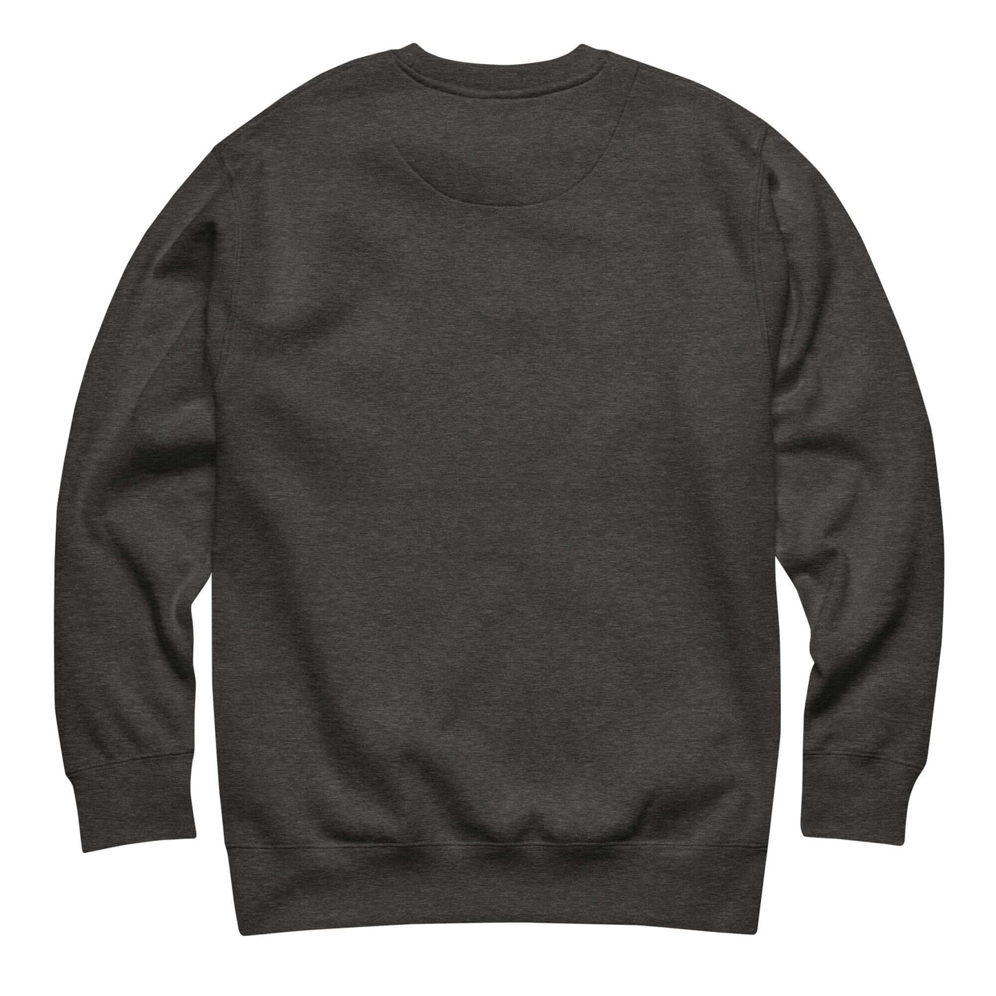 Back view of Women's Peace, Love, Pickleball Premium Sweatshirt in dark gray color, showcasing its cozy design.